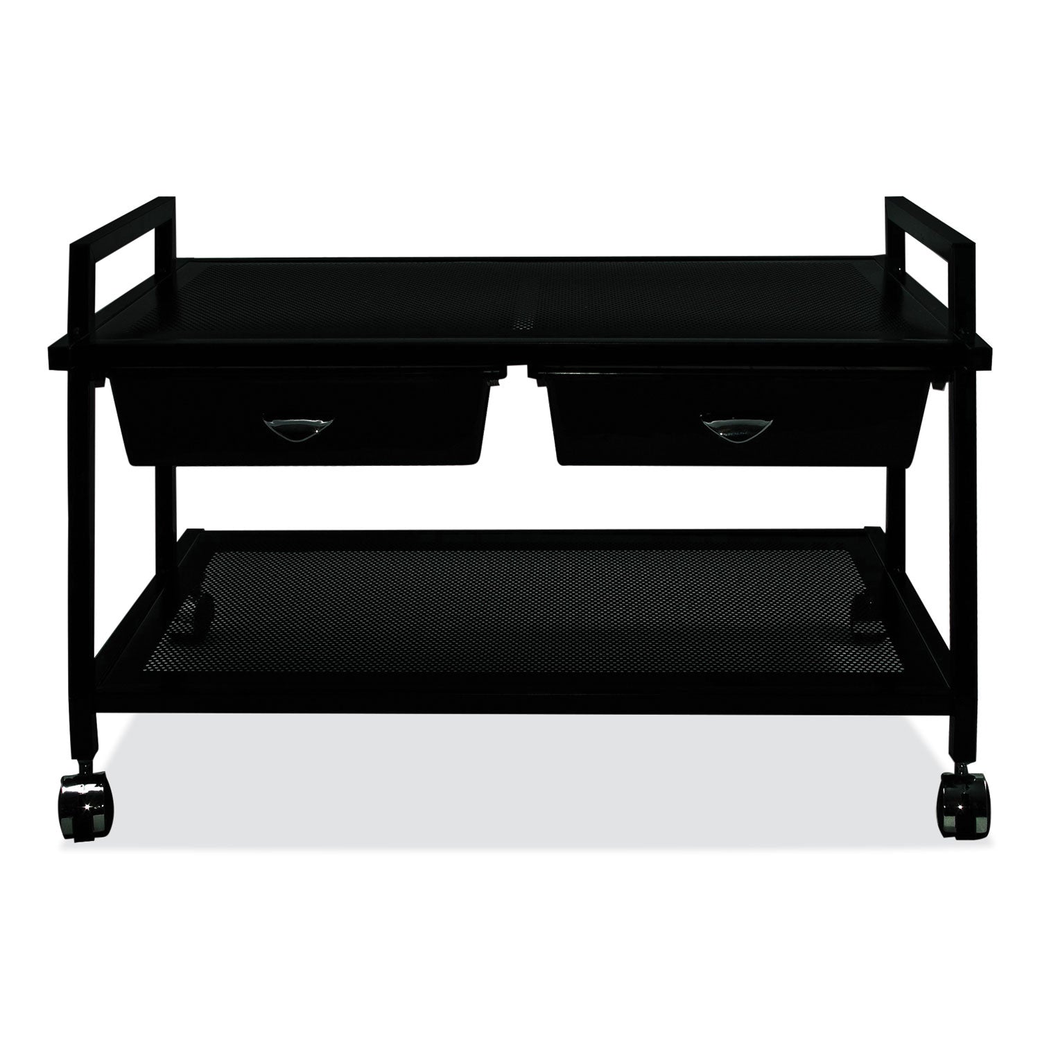 Vertiflex® Underdesk Machine Stand with Drawers, 25.3w x 15.8d x 15.4h, Black