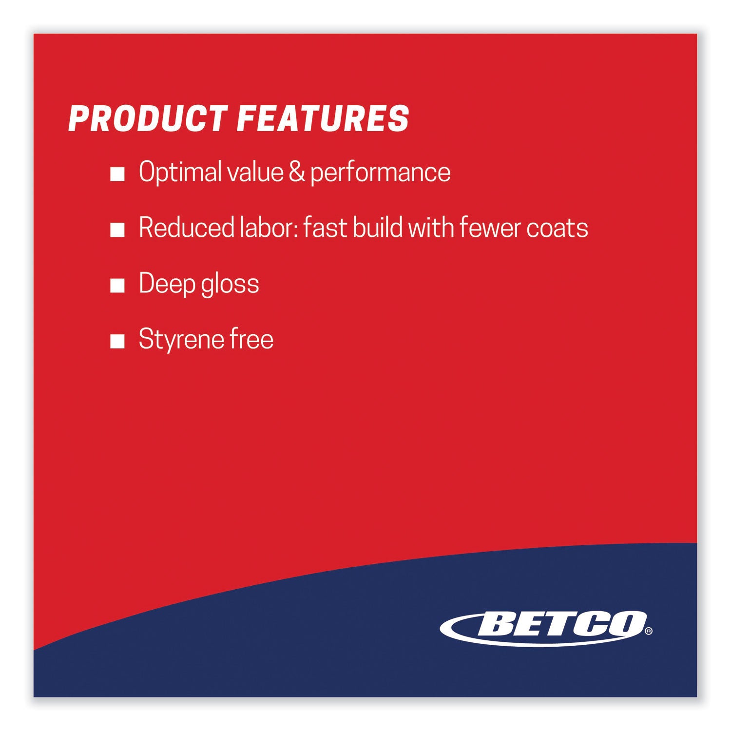 Betco® Finish 101 Floor Finish, 5 gal Bag-in-Box