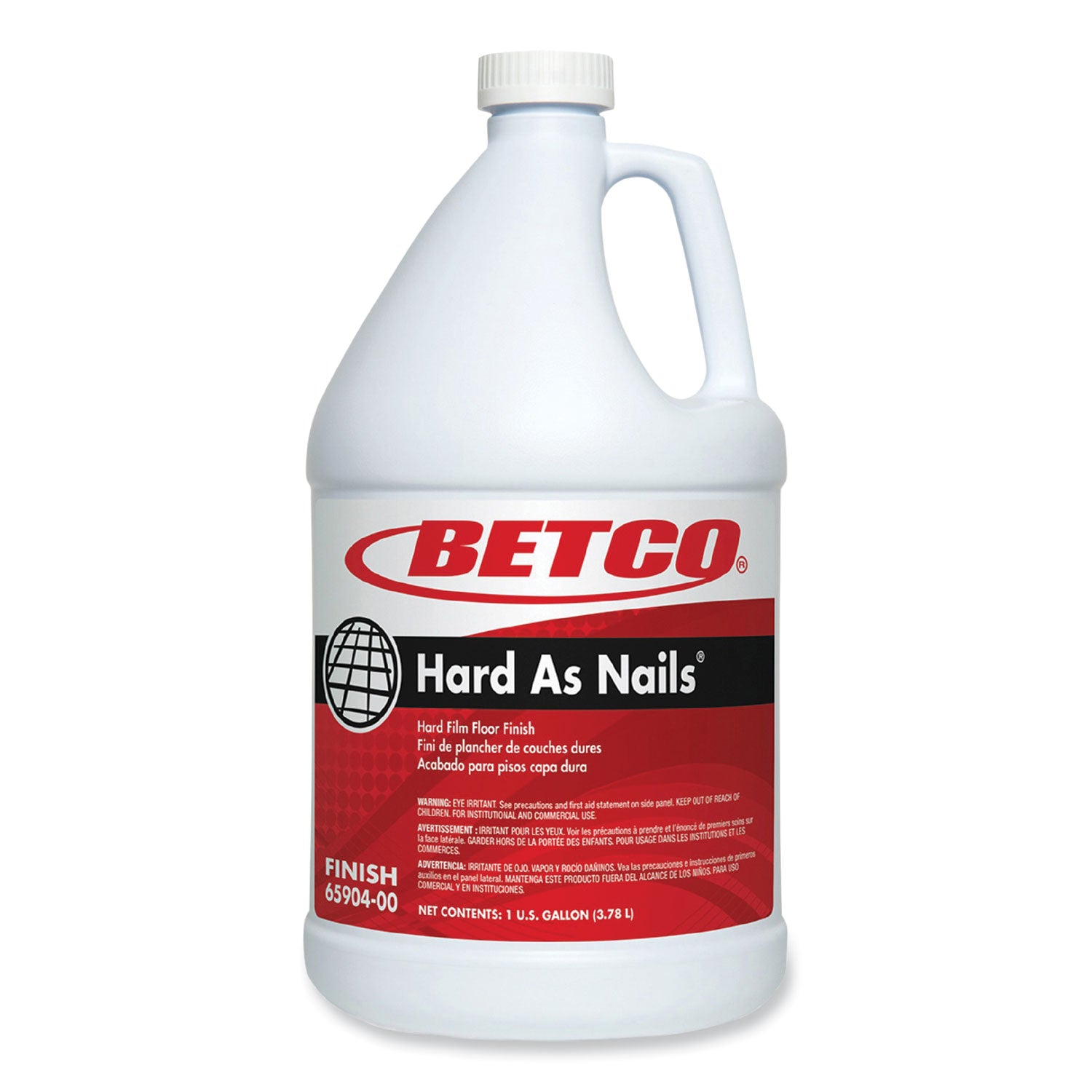 Hard As Nails Floor Finish, 1 gal Bottle, 4/Carton