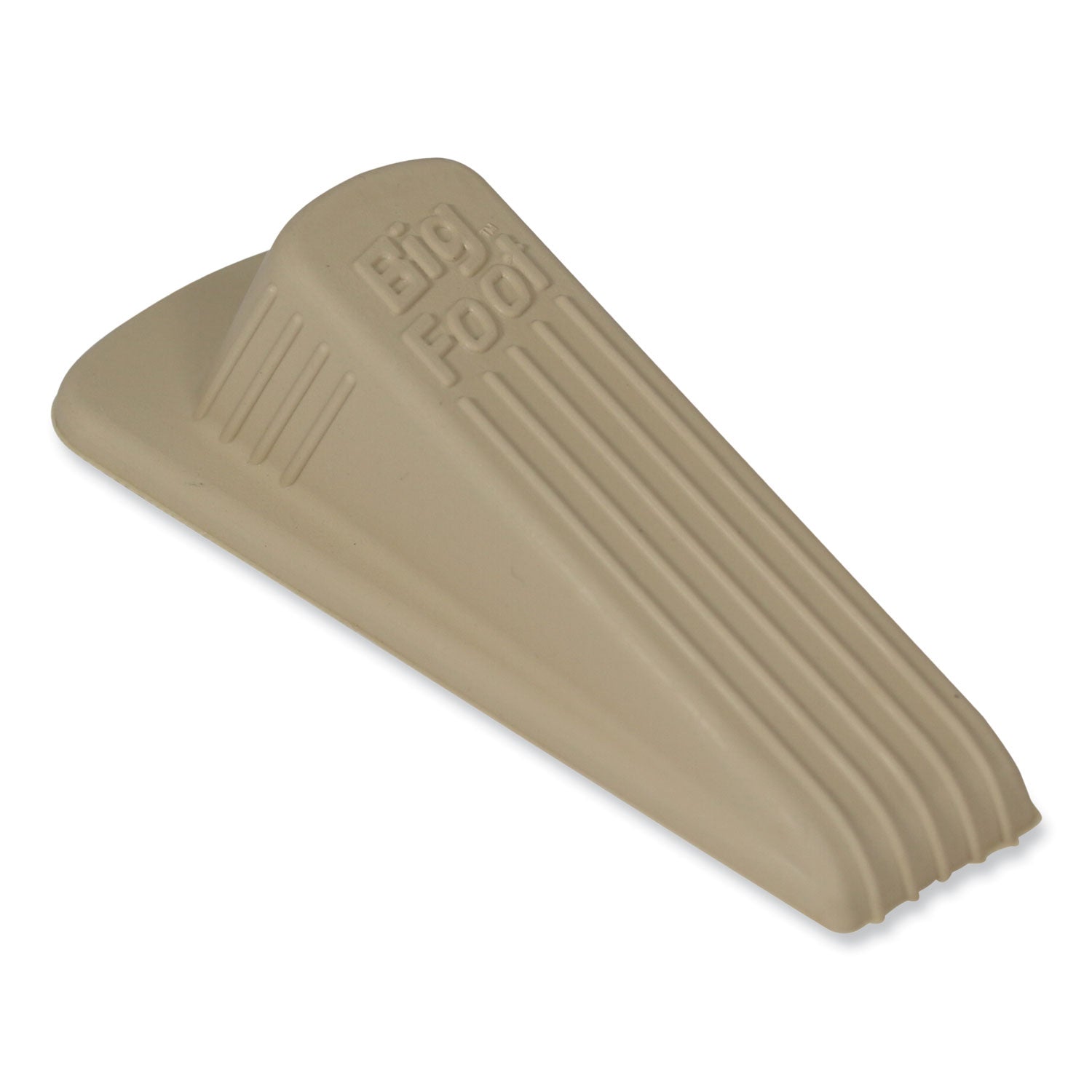 Master Caster® Big Foot Doorstop, No Slip Rubber Wedge, 2.25w x 4.75d x 1.25h, Beige