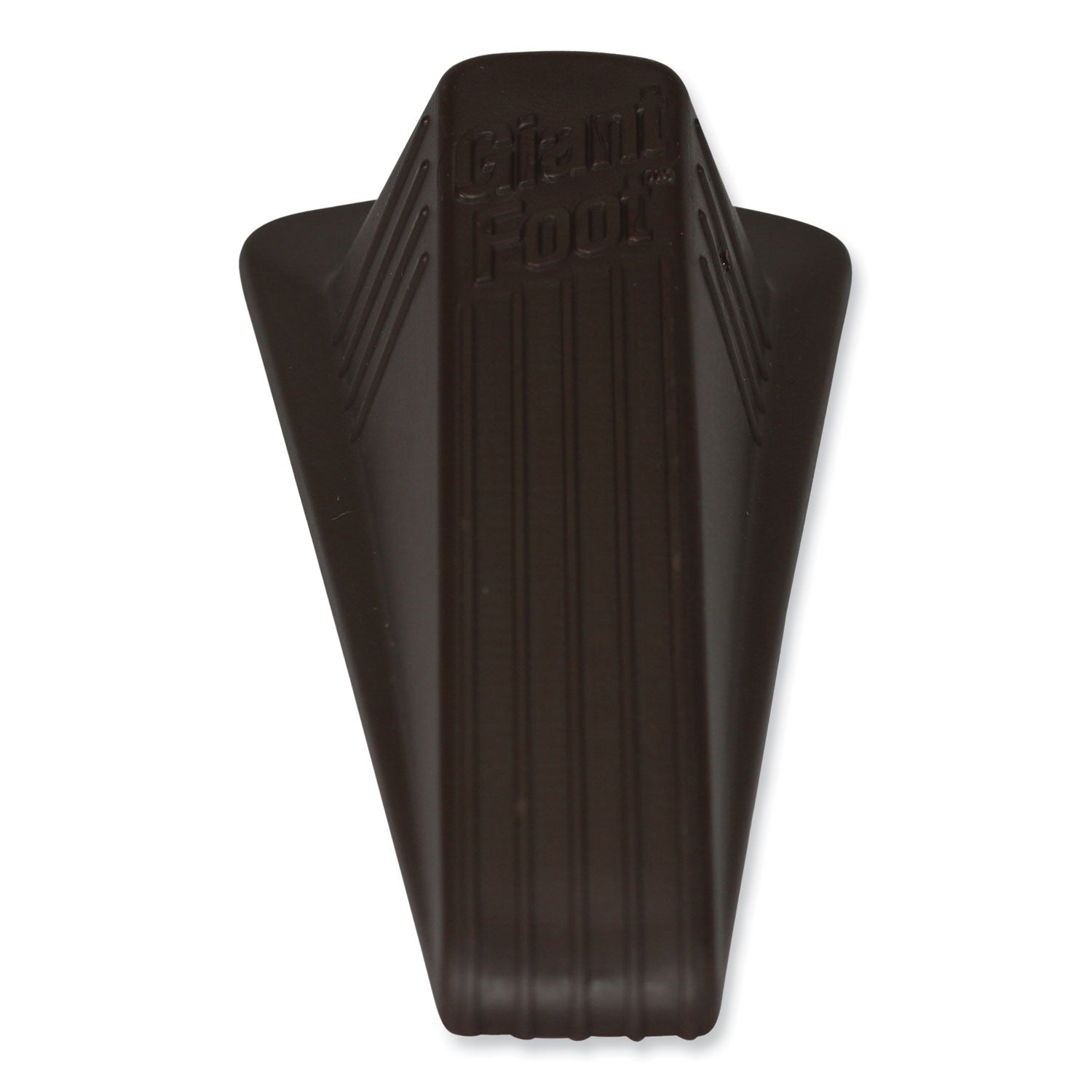 Master Caster® Giant Foot Doorstop, No-Slip Rubber Wedge, 3.5w x 6.75d x 2h, Brown