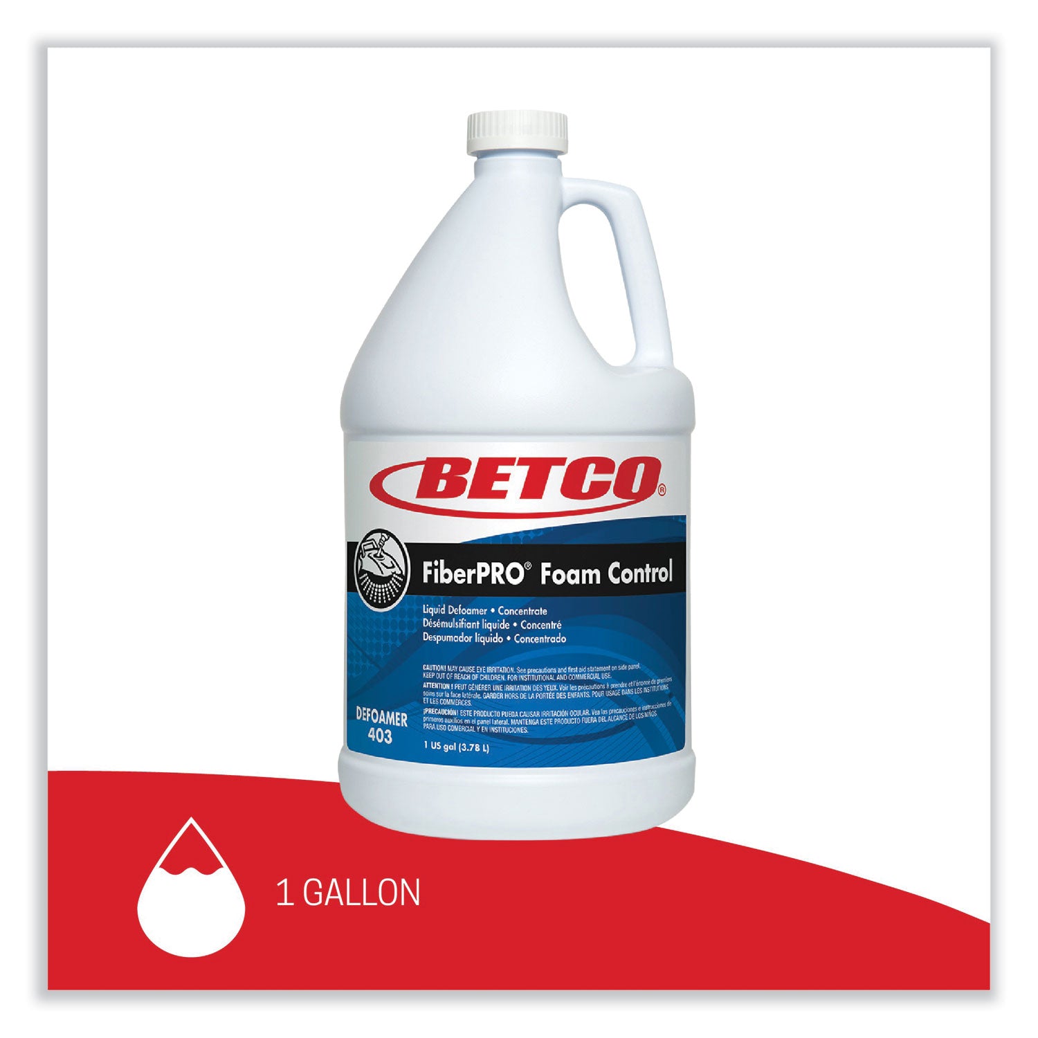 Betco® FiberPro Foam Control Liquid Defoamer, 1 gal Bottle, 4/Carton