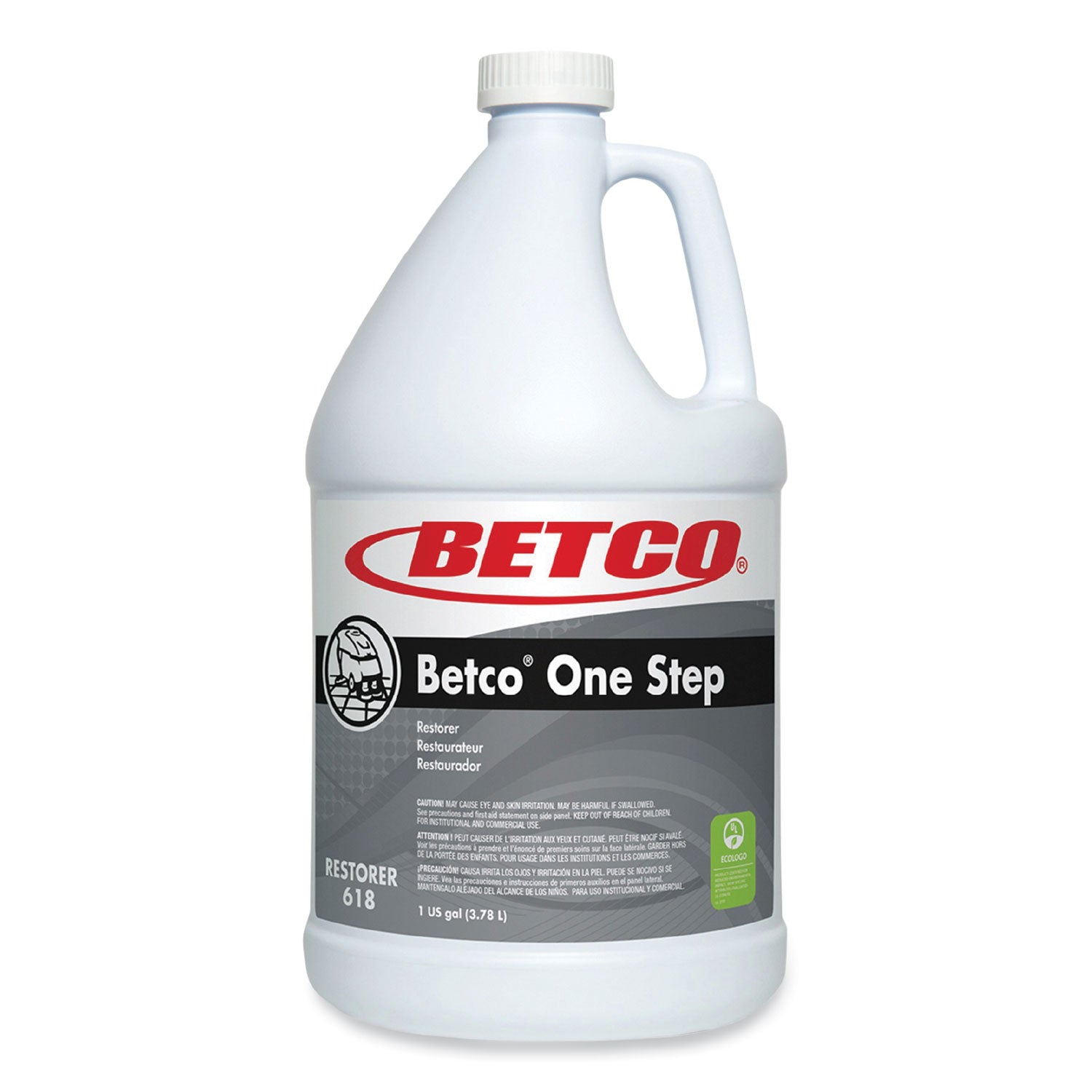 One Step Floor Restorer, Lemon Scent, 1 gal Bottle, 4/Carton