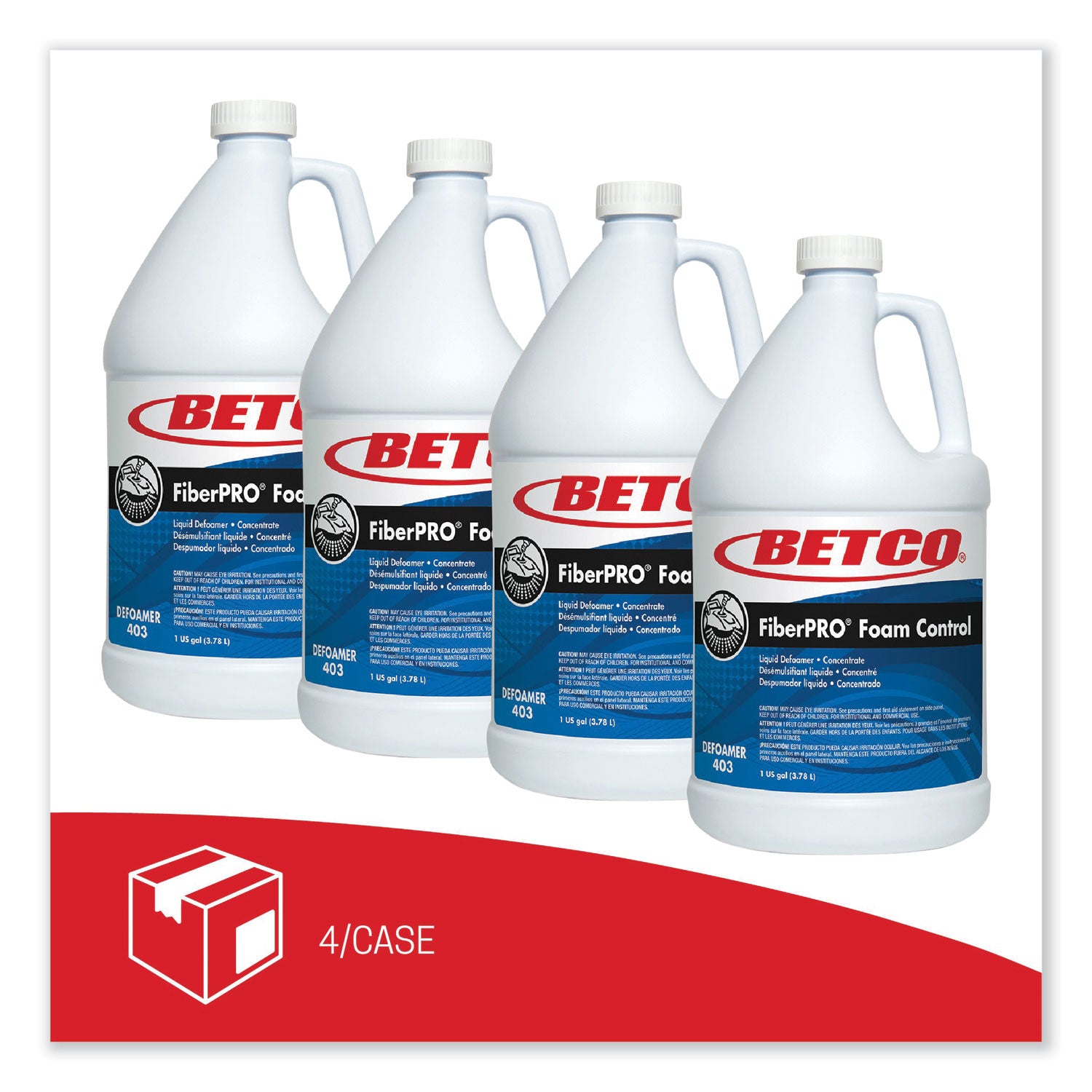 Betco® FiberPro Foam Control Liquid Defoamer, 1 gal Bottle, 4/Carton