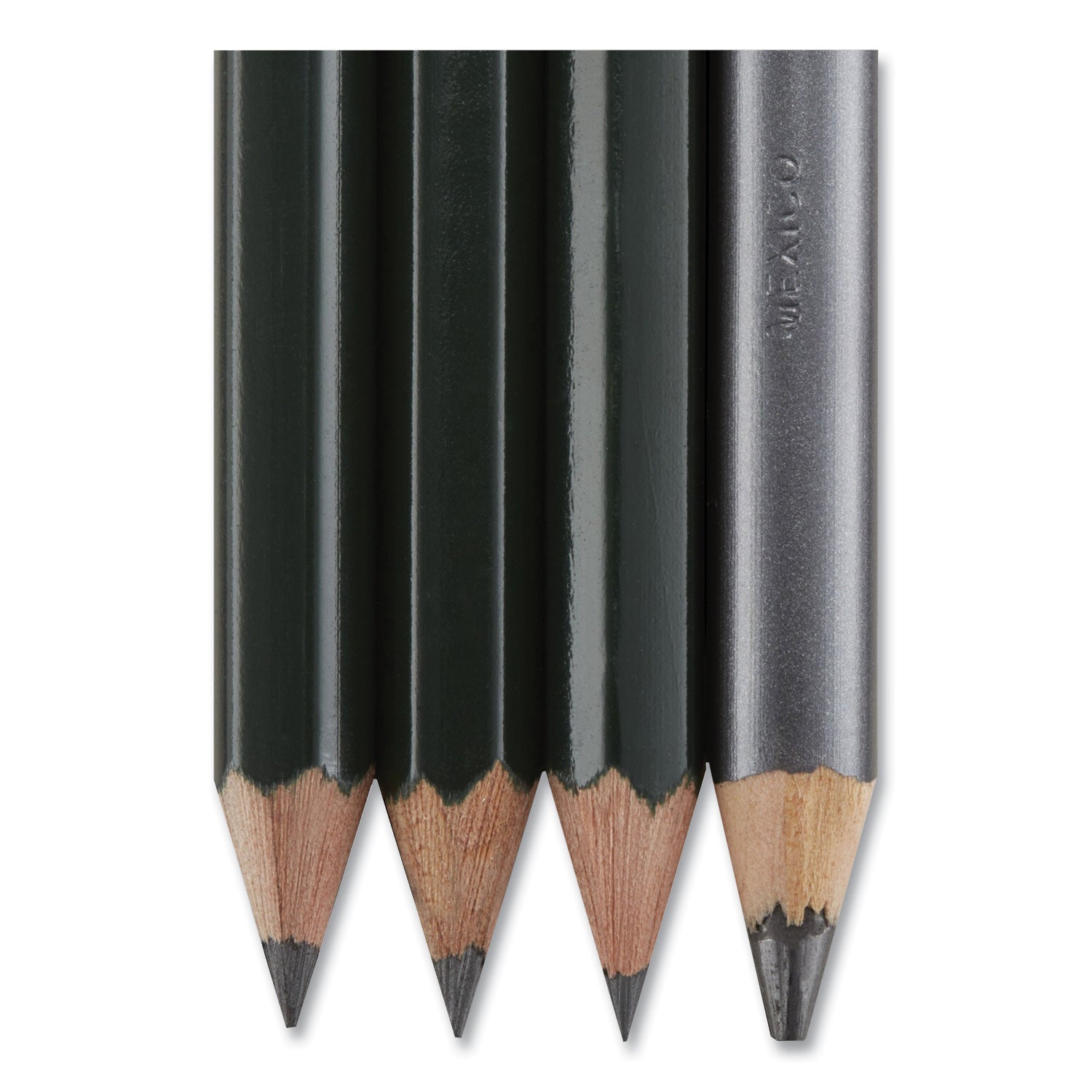 Prismacolor® Scholar Graphite Pencil Set, 2 mm, Assorted Lead Hardness Ratings, Black Lead, Dark Green Barrel, 4/Set