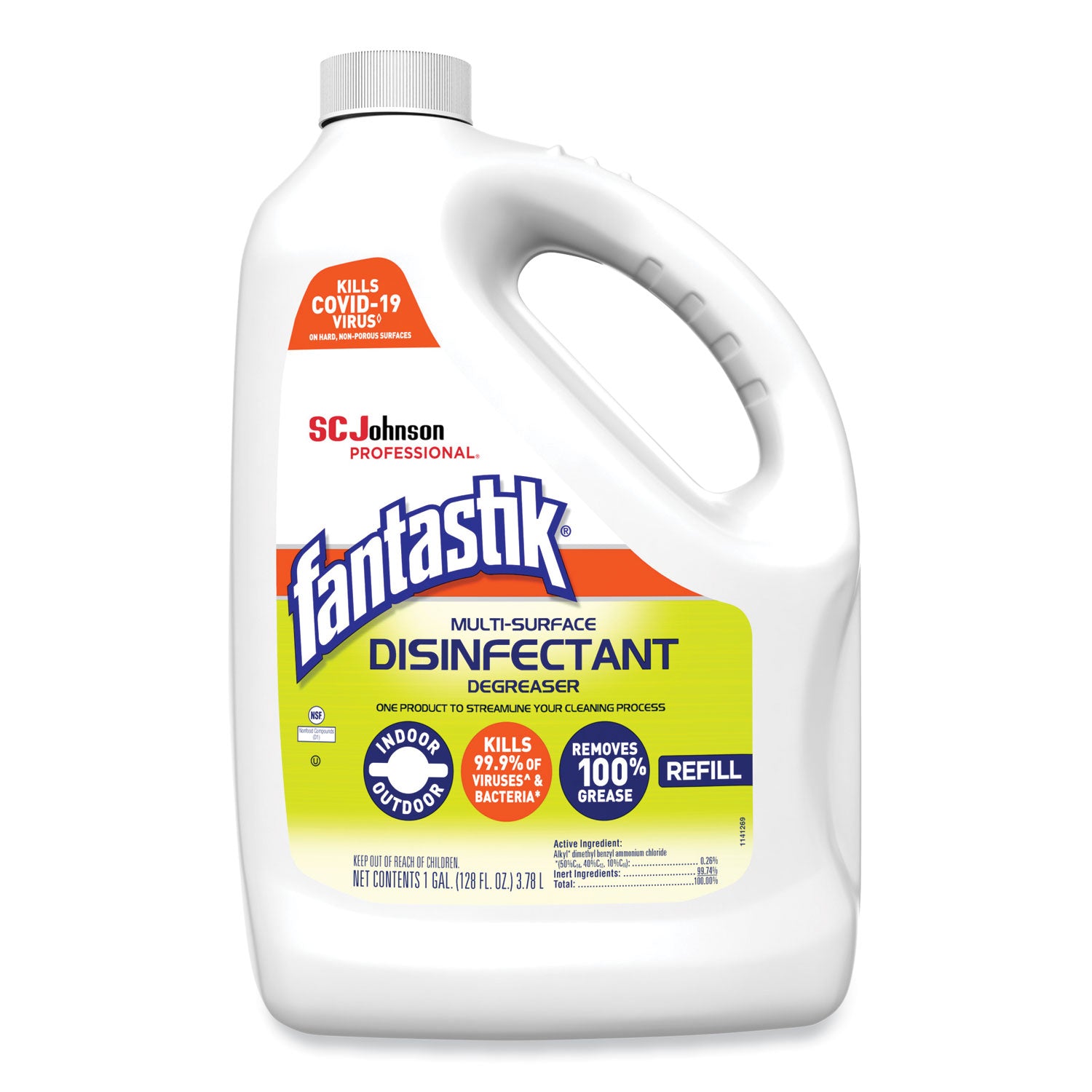 Multi-Surface Disinfectant Degreaser, Pleasant Scent, 1 Gallon Bottle