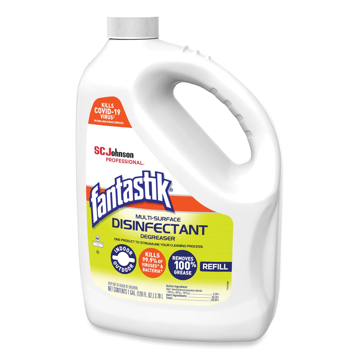 Fantastik® Multi-Surface Disinfectant Degreaser, Pleasant Scent, 1 Gallon Bottle