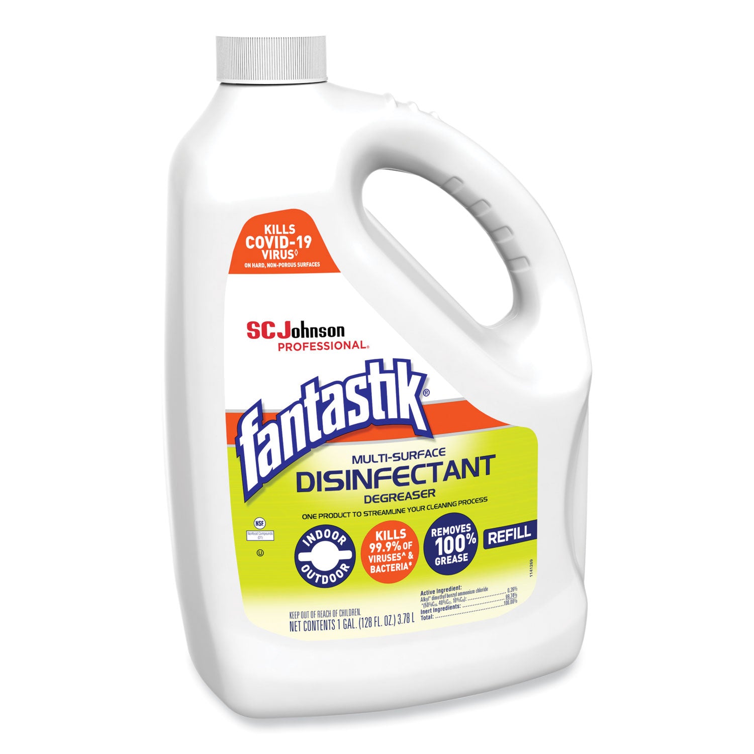 Fantastik® Multi-Surface Disinfectant Degreaser, Pleasant Scent, 1 Gallon Bottle