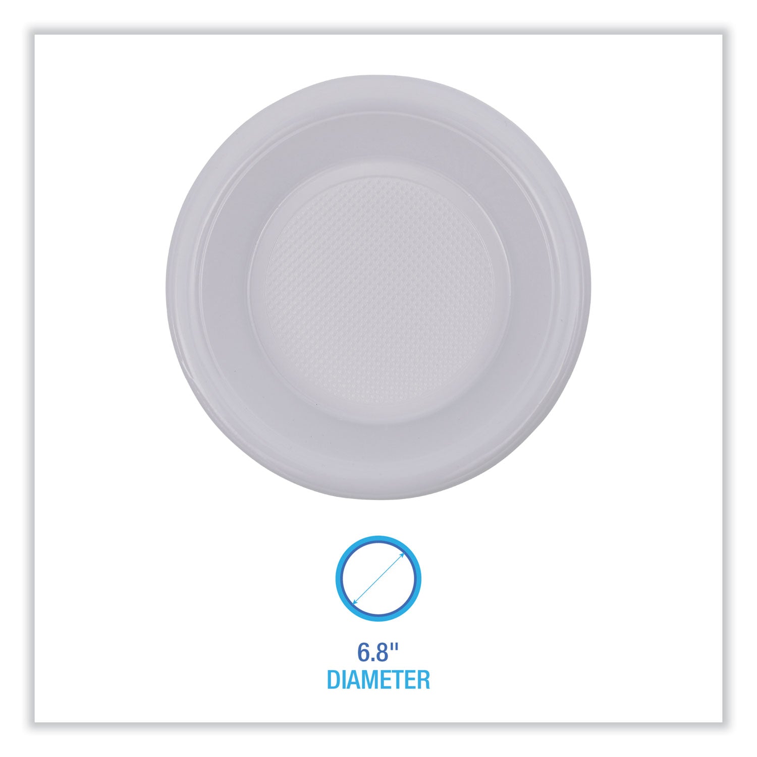 Boardwalk® Hi-Impact Plastic Dinnerware, Bowl, 10 to 12 oz, White, 1,000/Carton