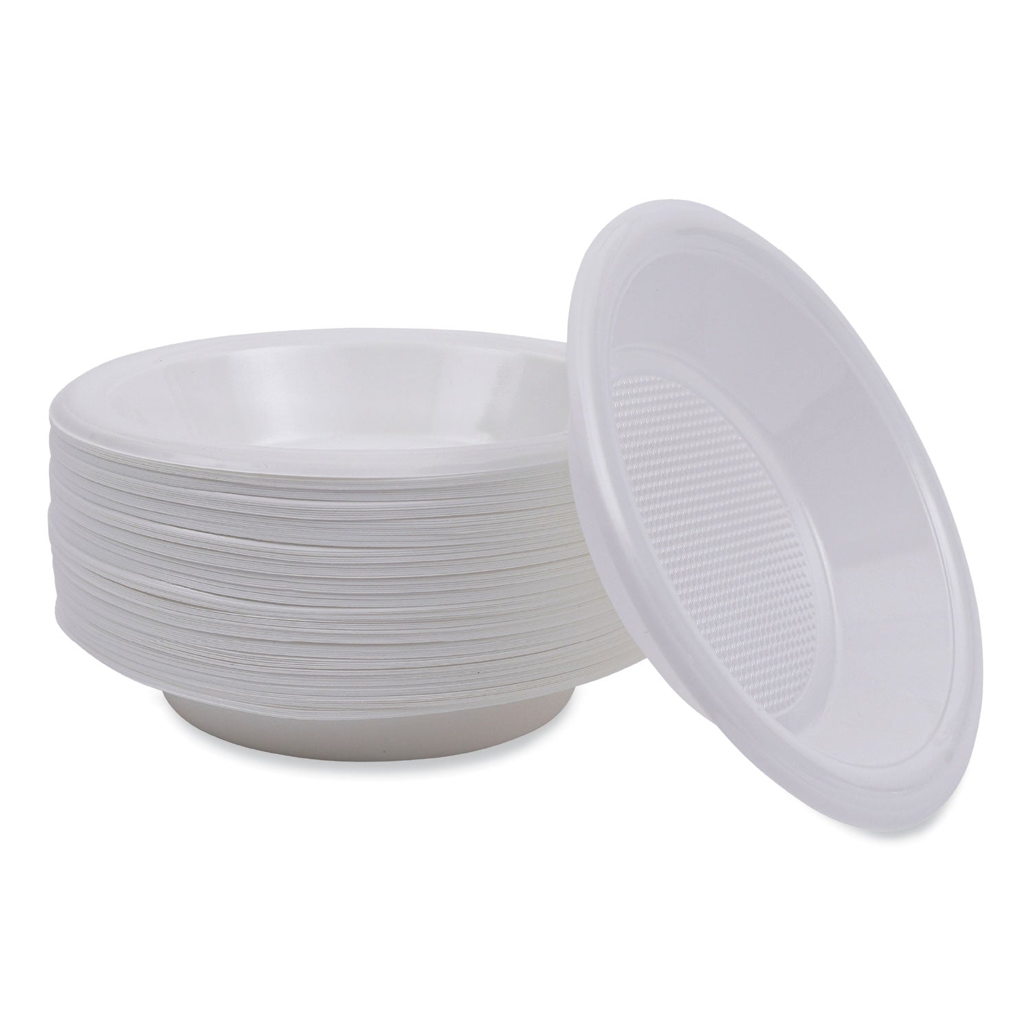 Boardwalk® Hi-Impact Plastic Dinnerware, Bowl, 10 to 12 oz, White, 1,000/Carton