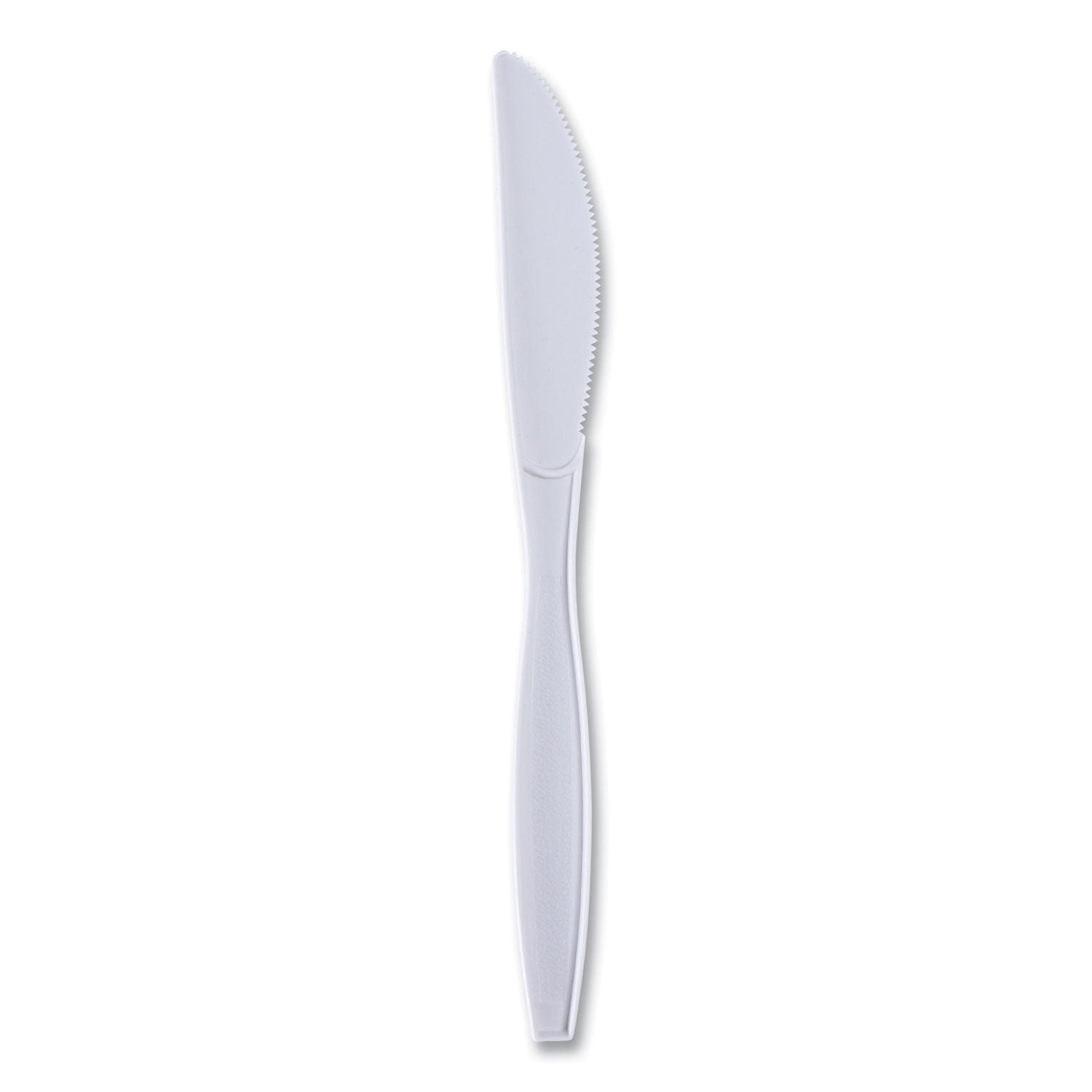 Heavyweight Wrapped Polypropylene Cutlery, Knife, White, 1,000/Carton