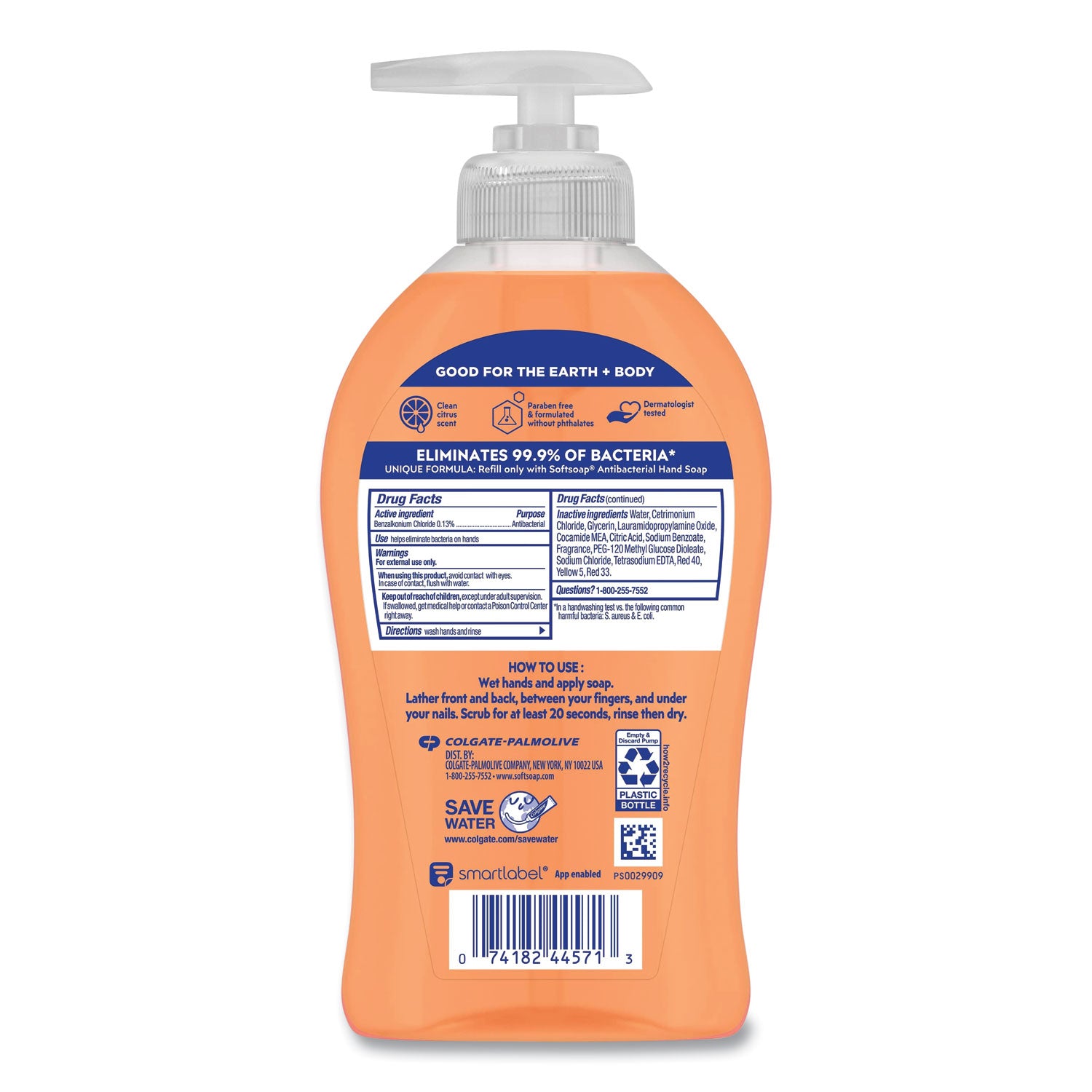 Softsoap® Antibacterial Hand Soap, Crisp Clean, 11.25 oz Pump Bottle