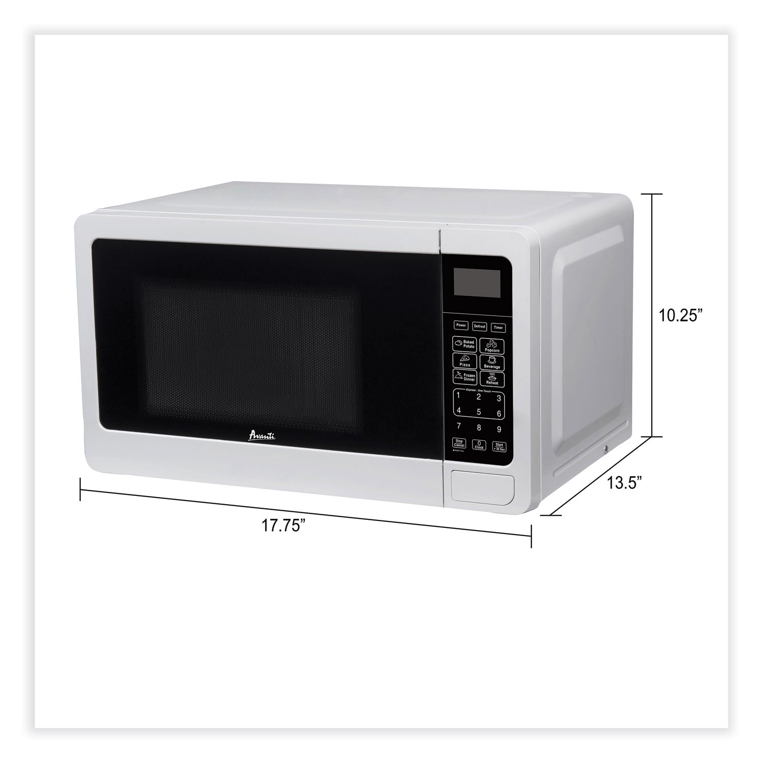 Avanti 0.7 Cu Ft Microwave Oven, 700 Watts, White