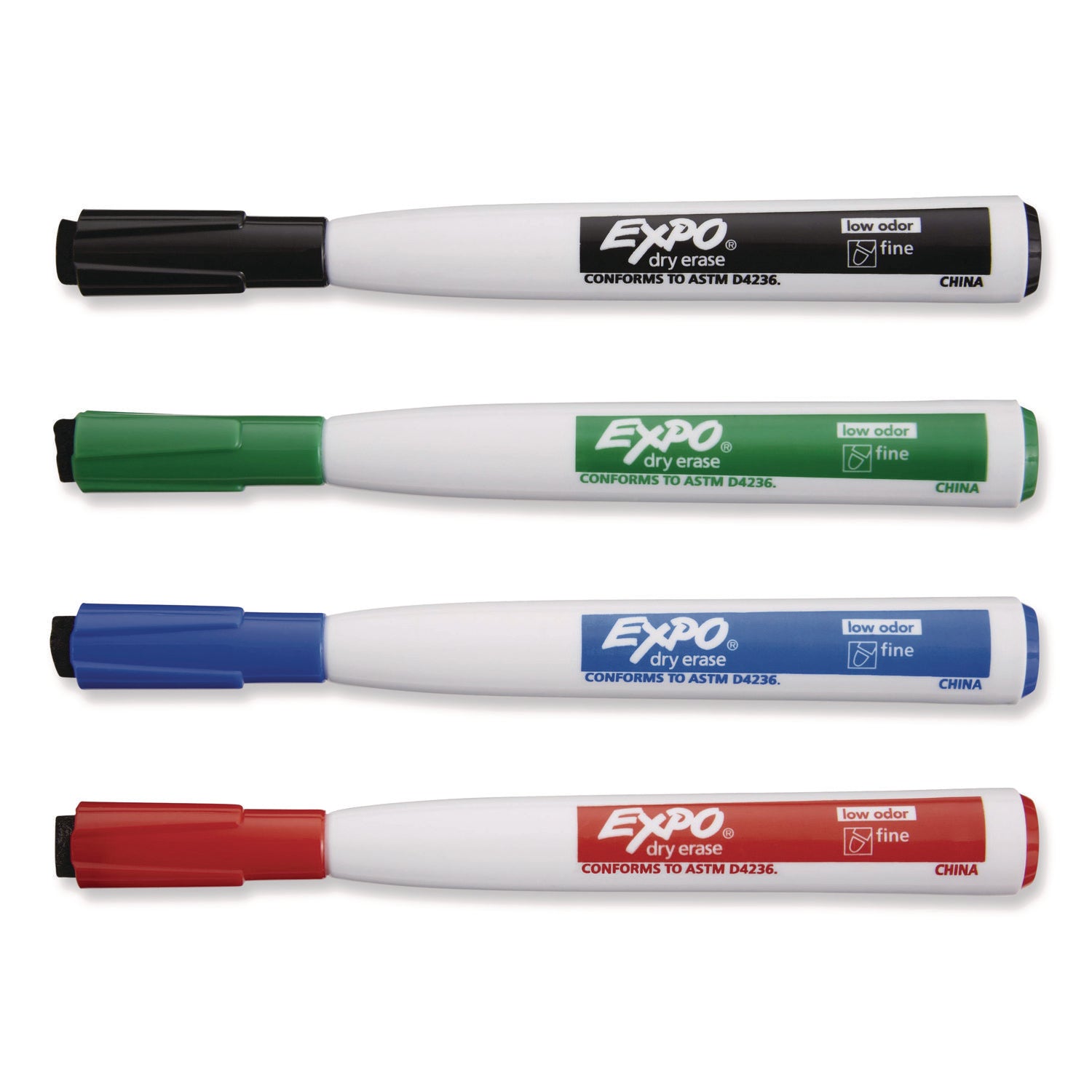 Magnetic Dry Erase Marker, Fine Bullet Tip, Assorted Colors, 4/Pack EXPO® Flipcost