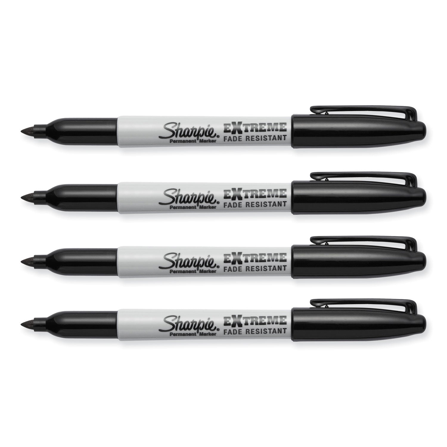 Sharpie® Extreme Marker, Fine Bullet Tip, Black, 4/Pack