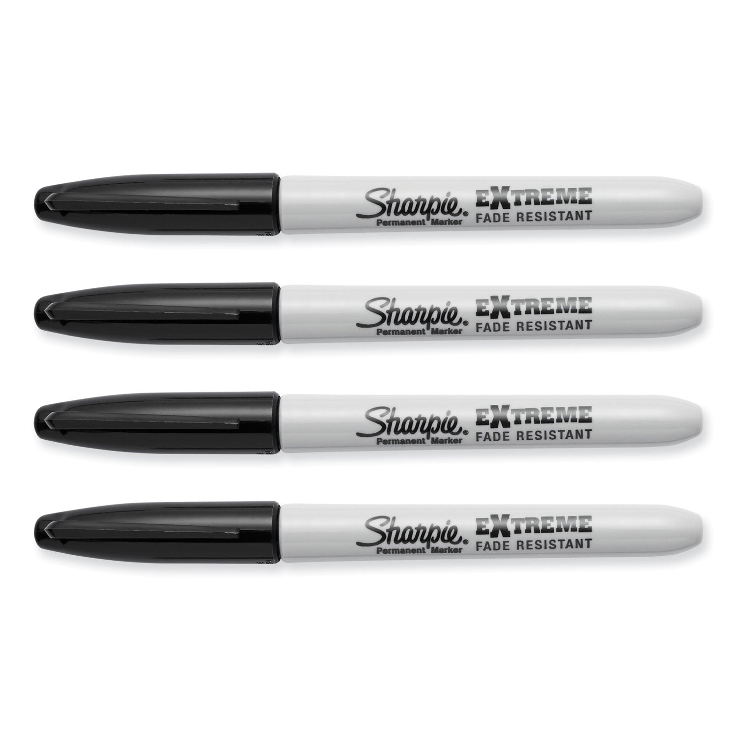 Sharpie® Extreme Marker, Fine Bullet Tip, Black, 4/Pack