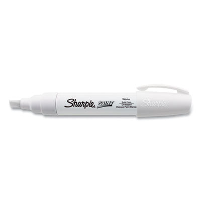 Sharpie® Permanent Paint Marker, Extra-Broad Chisel Tip, Whi - Flipcost