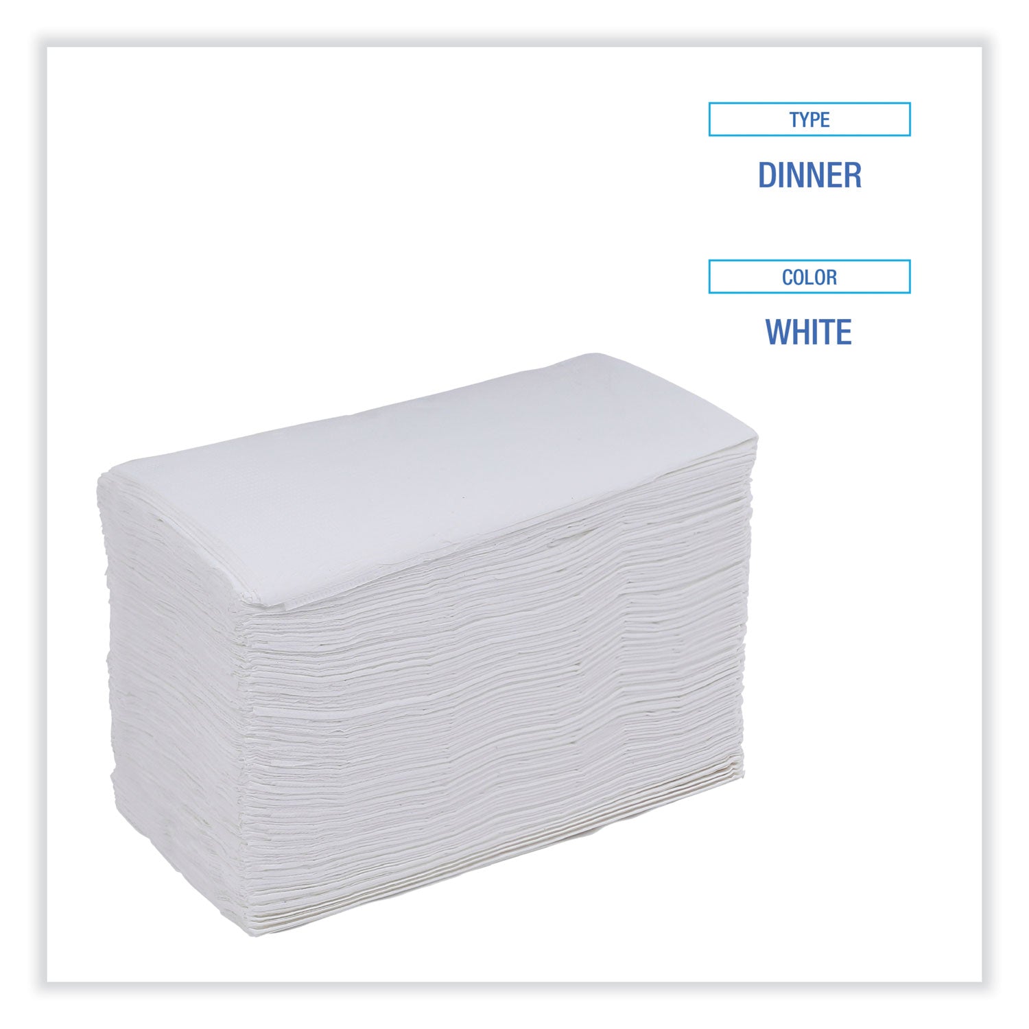 Boardwalk® Dinner Napkin, 2-Ply, 17 x 15, White, 100/Pack, 30 Packs/Carton