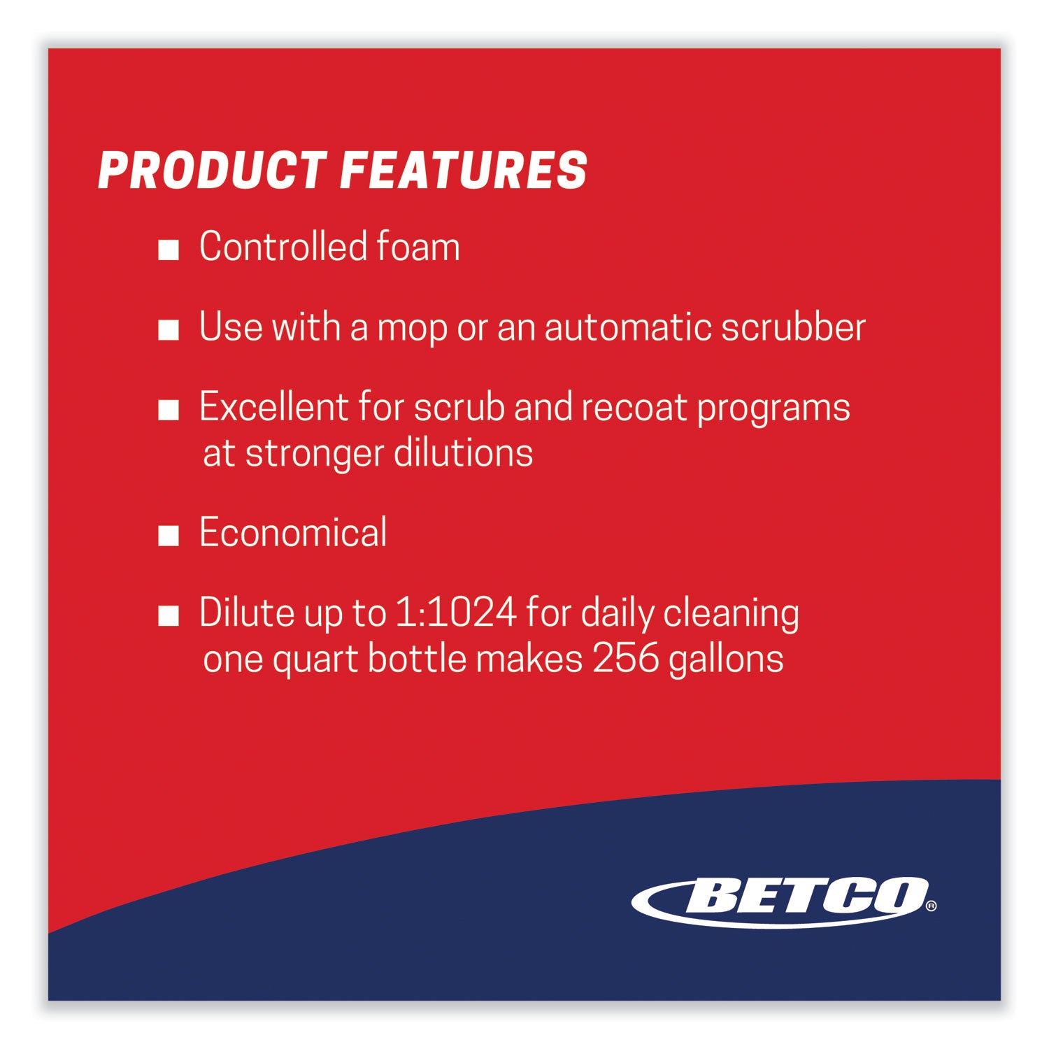 Betco® Daily Scrub SC Floor Cleaner, Characteristic Scent, 32 oz Bottle, 6/Carton