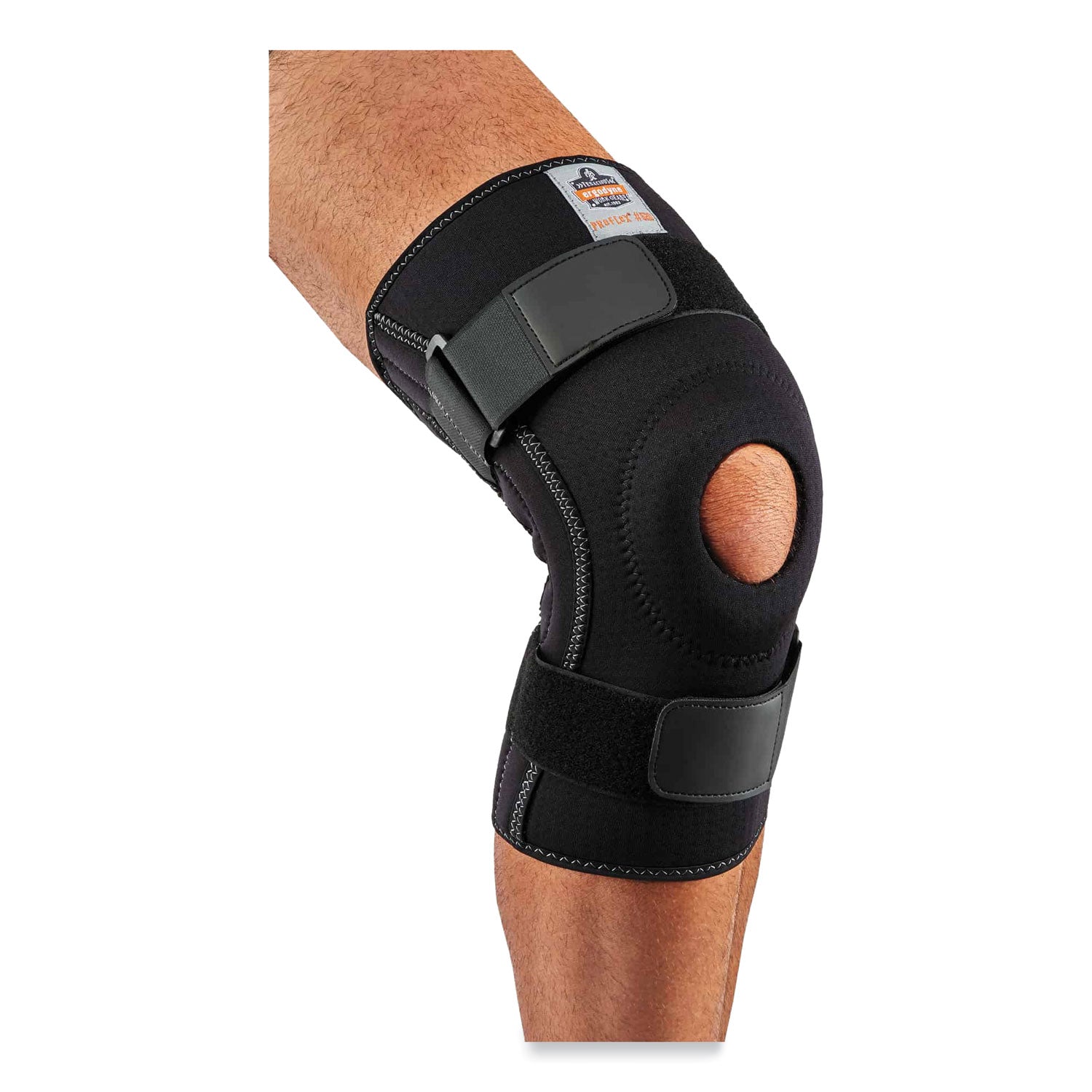 Ergodyne® ProFlex 620 Open Patella Spiral Stays Knee Sleeve, 2X-Large, Black