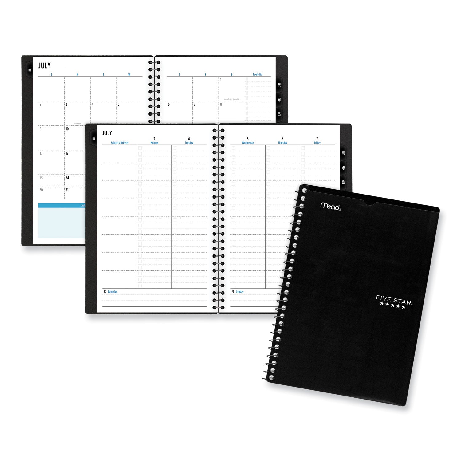 Academic Year Customizable Student Weekly/Monthly Planner, 8.5 x 6.75, 12-Month (July to June), 2024 to 2025