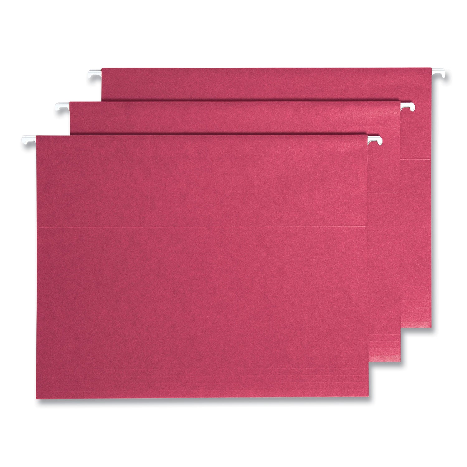 Smead™ Colored Hanging File Folders with ProTab Kit, Letter Size, 1/3-Cut, Red