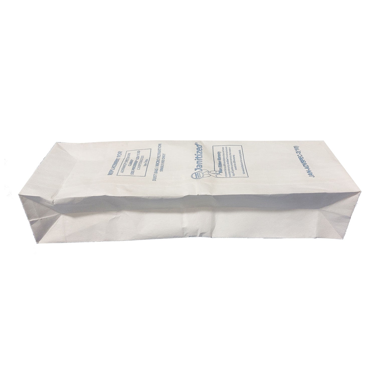 Janitized® Vacuum Filter Bags Designed to Fit Advance Spectrum CarpetMaster, 100/Carton