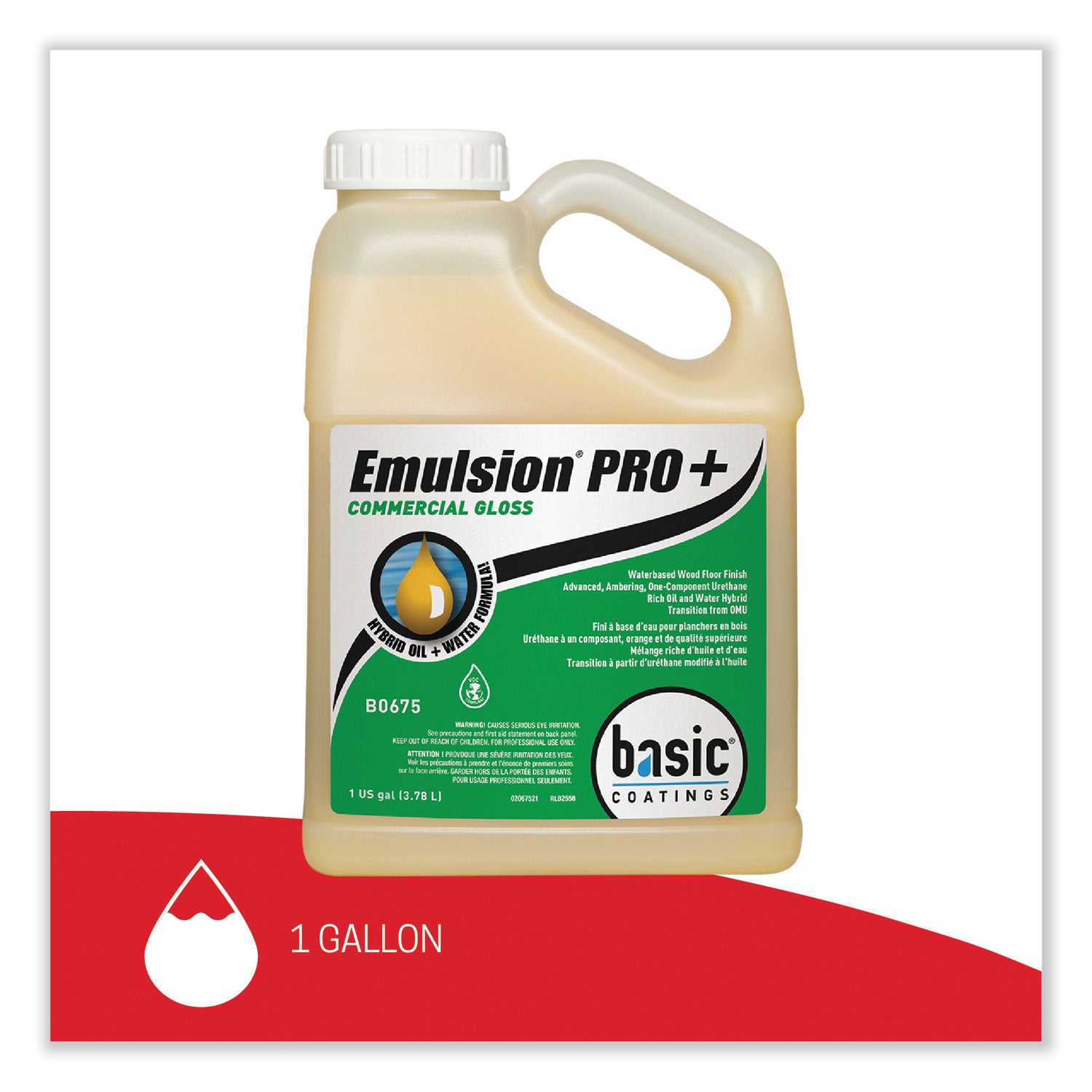 Betco® Emulsion Pro+ Floor Finish and Sealer, 1 gal Bottle, 4/Carton