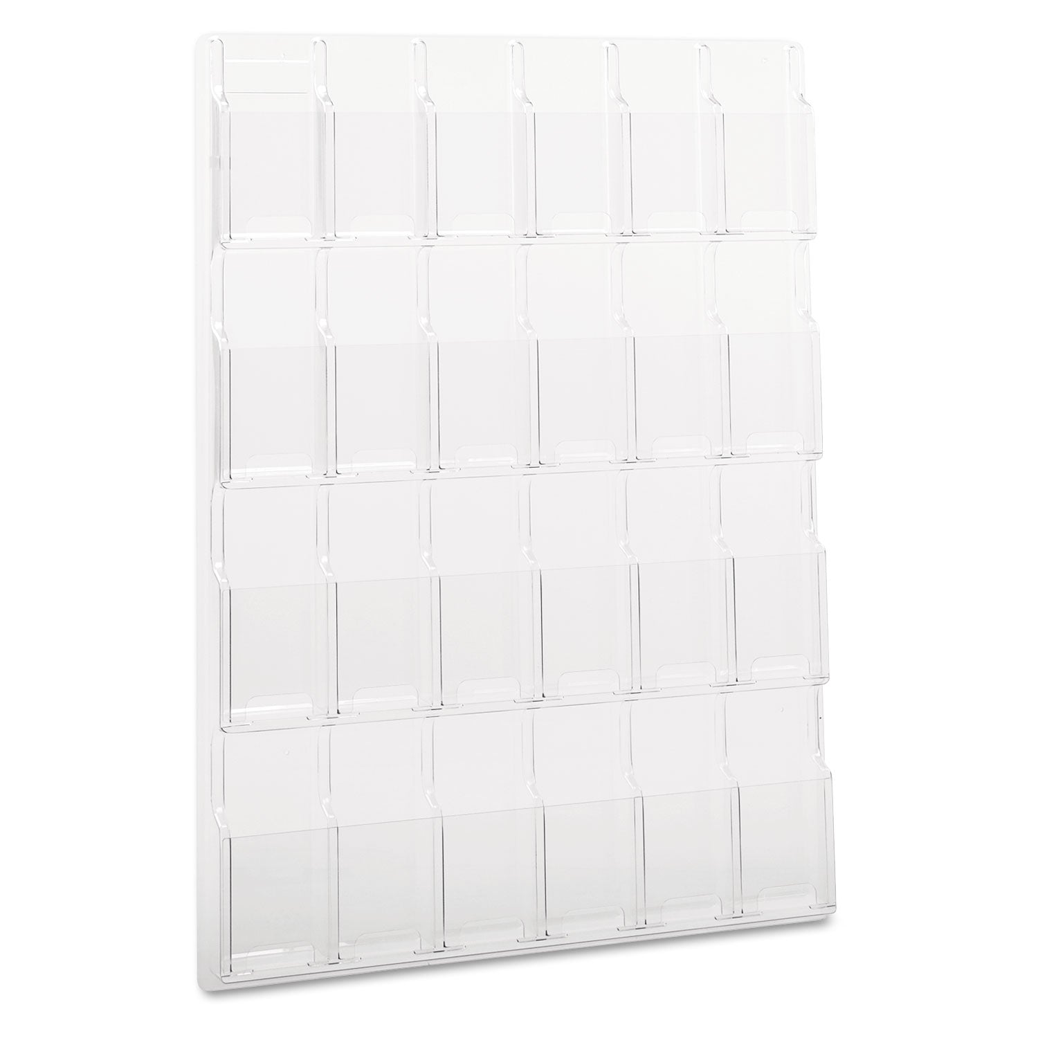 Safco® Reveal Clear Literature Displays, 24 Compartments, 30w x 2d x 41h, Clear