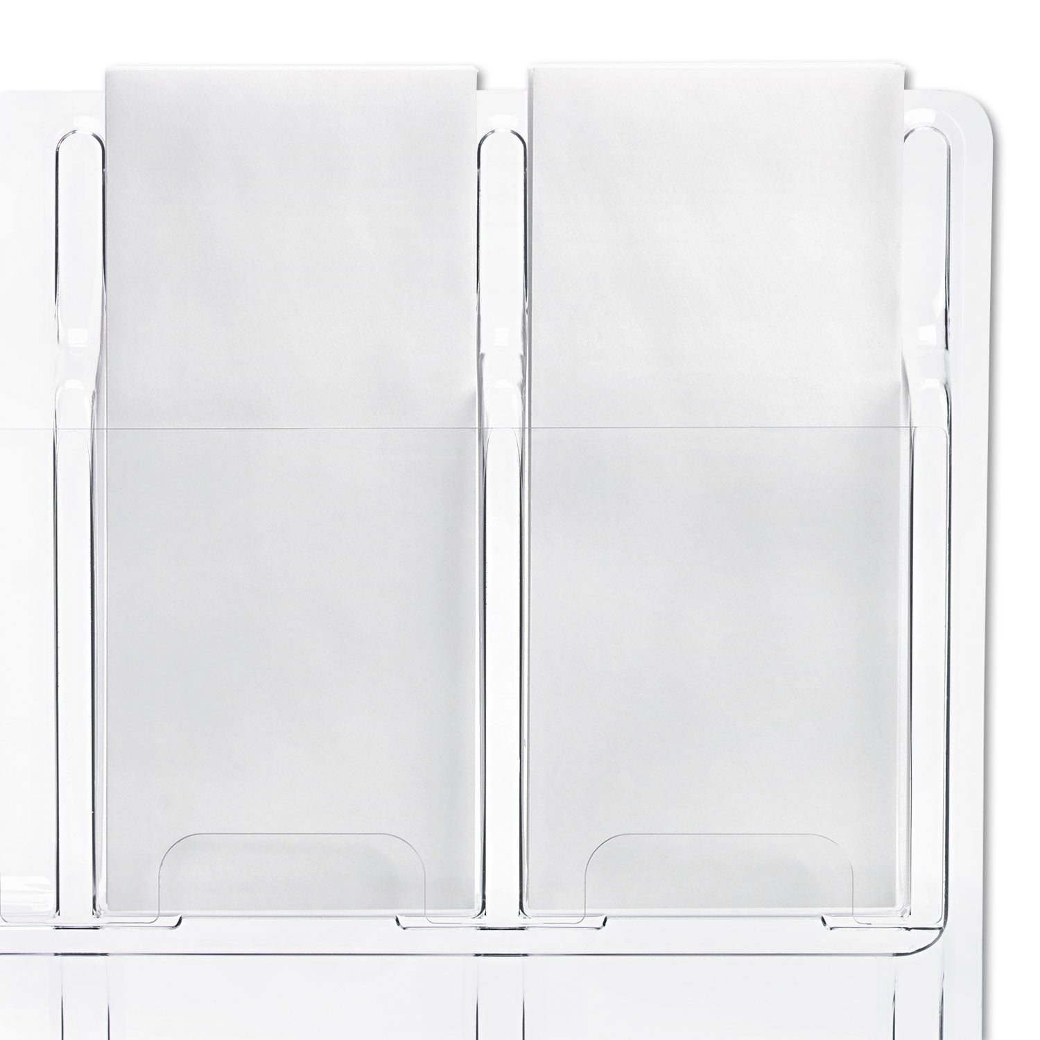 Safco® Reveal Clear Literature Displays, 24 Compartments, 30w x 2d x 41h, Clear