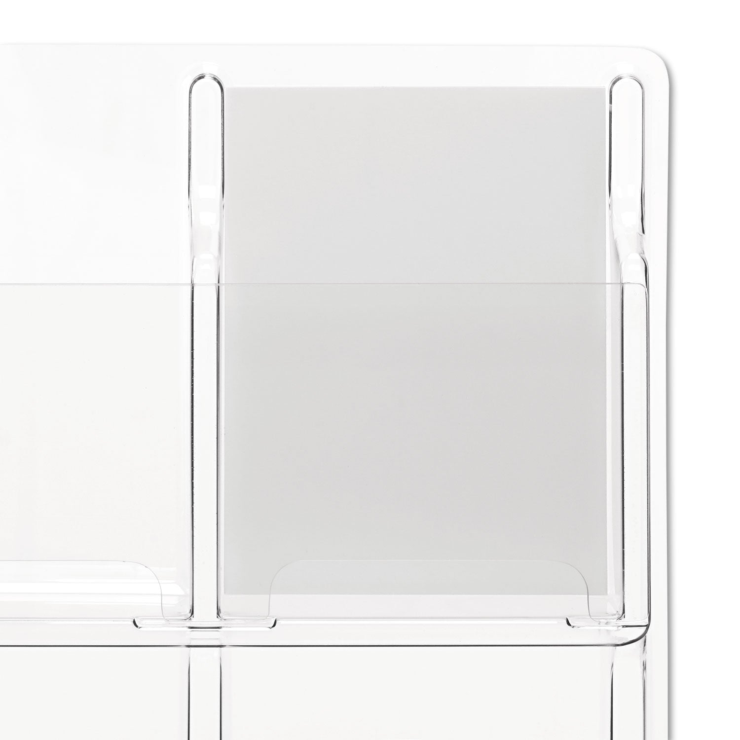 Safco® Reveal Clear Literature Displays, 9 Compartments, 30w x 2d x 36.75h, Clear