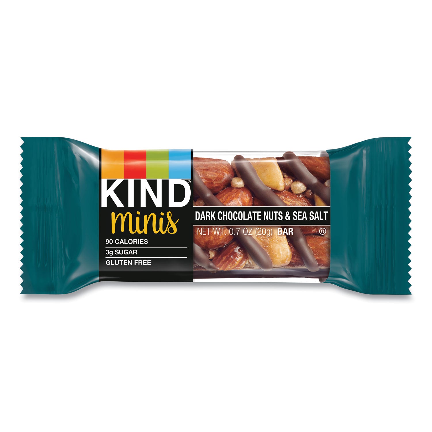 KIND Minis, Dark Chocolate Nuts/Sea Salt, 0.7 oz, 10/Pack