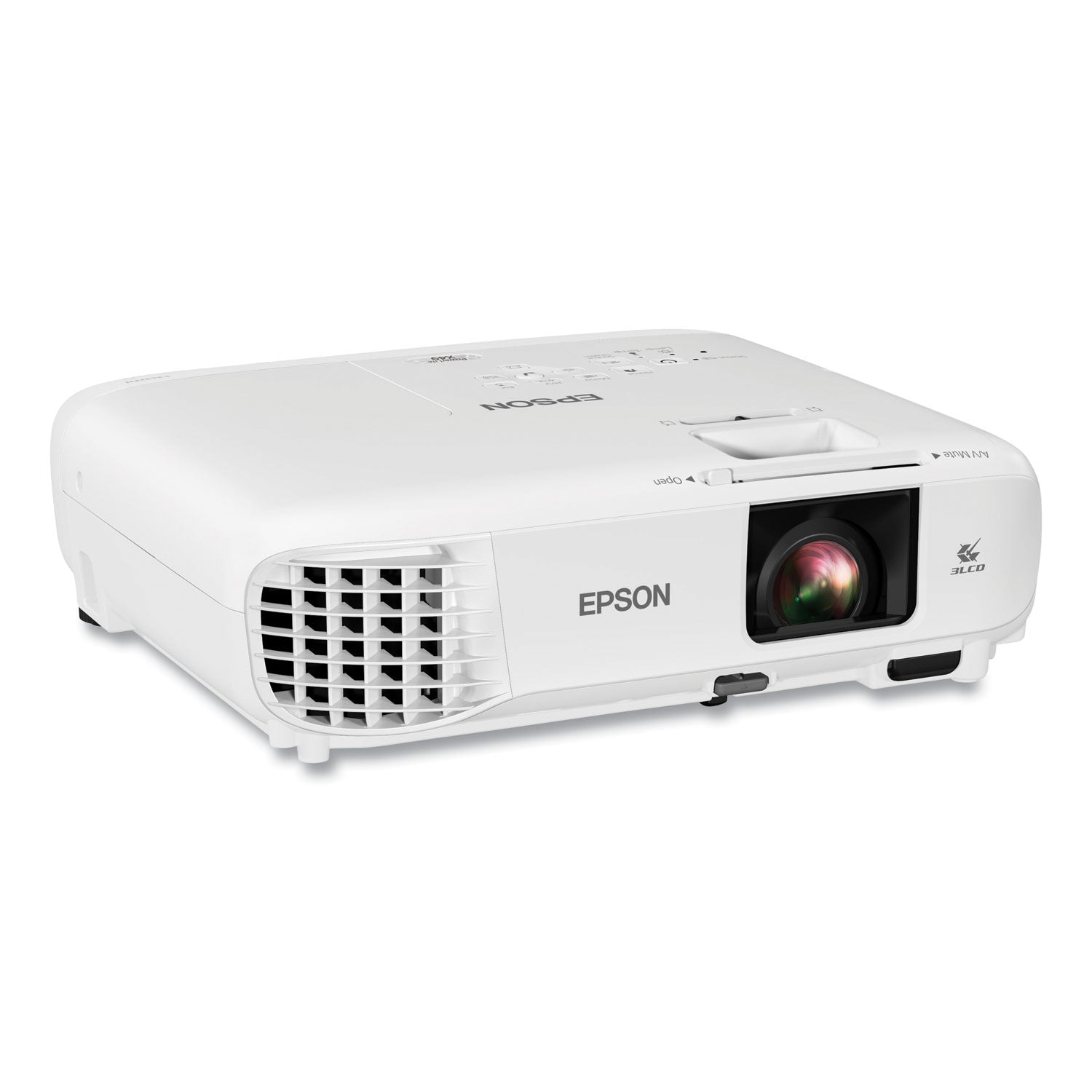 Epson® PowerLite X49 3LCD XGA Classroom Projector, 3,600 lm, 1024 x 768 Pixels, 1.2x Zoom