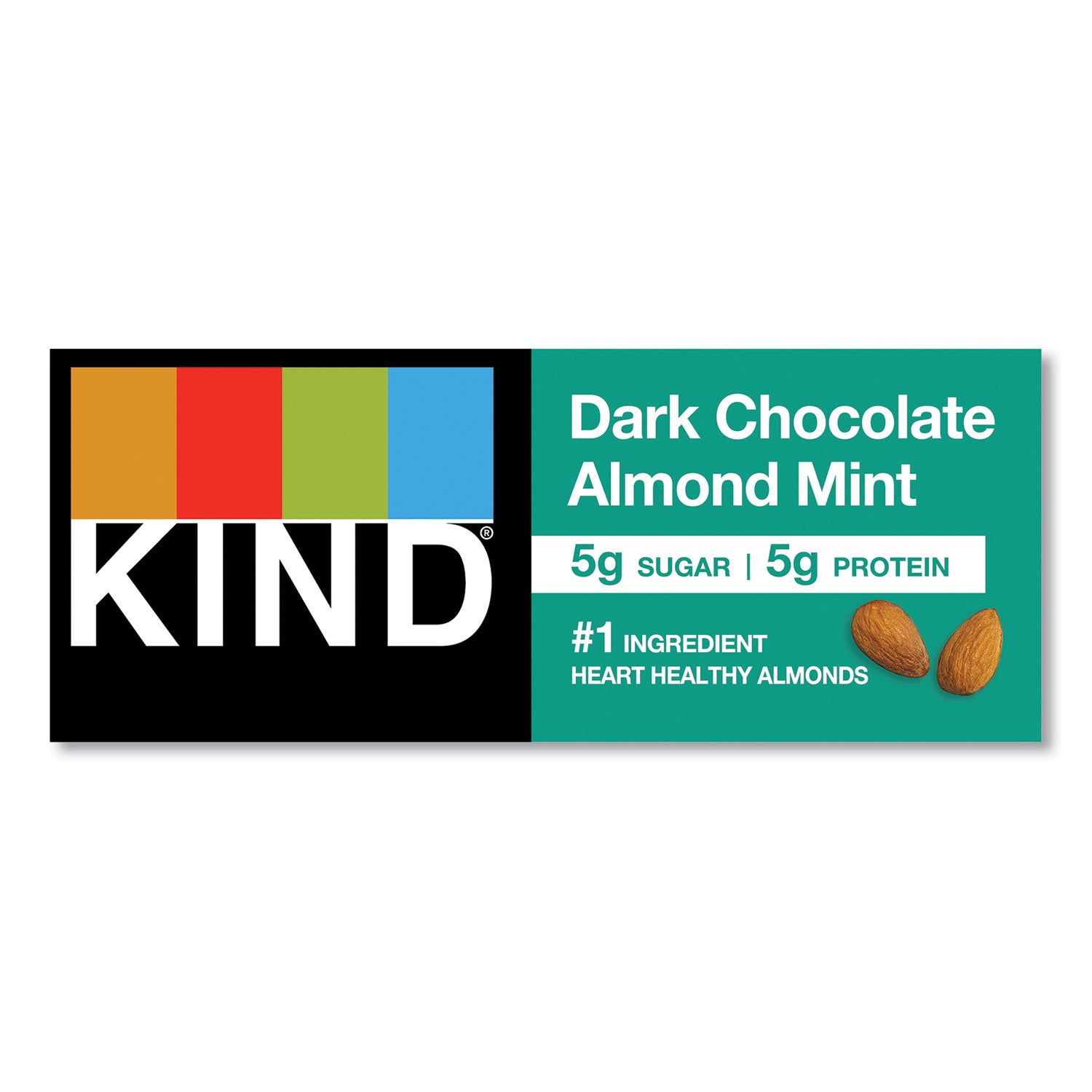 KIND Nuts and Spices Bar, Dark Chocolate Almond Mint, 1.4 oz Bar, 12/Box