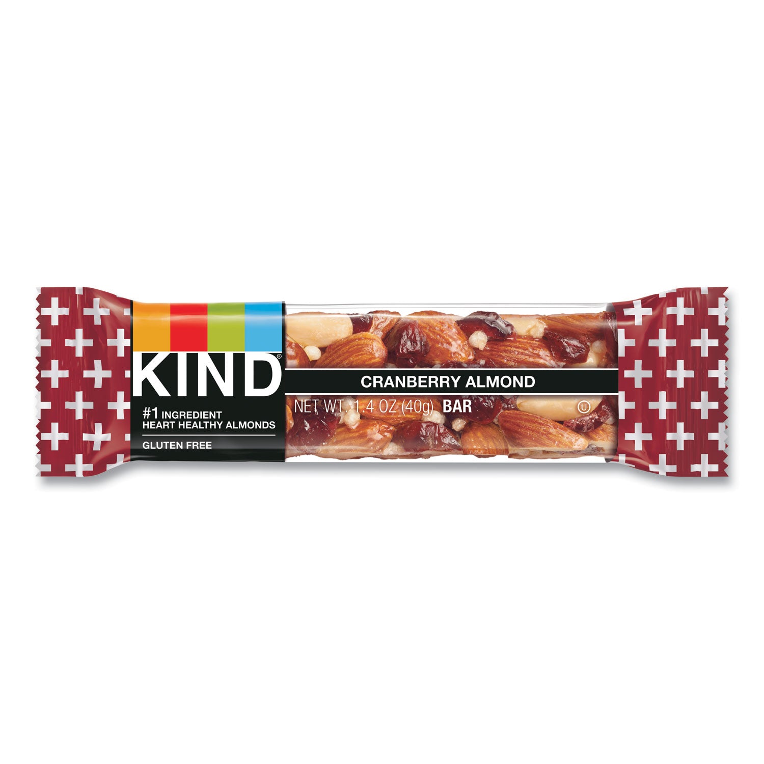 KIND Plus Nutrition Boost Bar, Cranberry Almond and Antioxidants, 1.4 oz, 12/Box