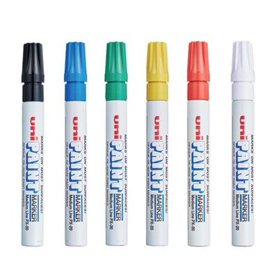 uni®-Paint Permanent Marker, Medium Bullet Tip, Assorted Colors, 6/Set Flipcost Flipcost