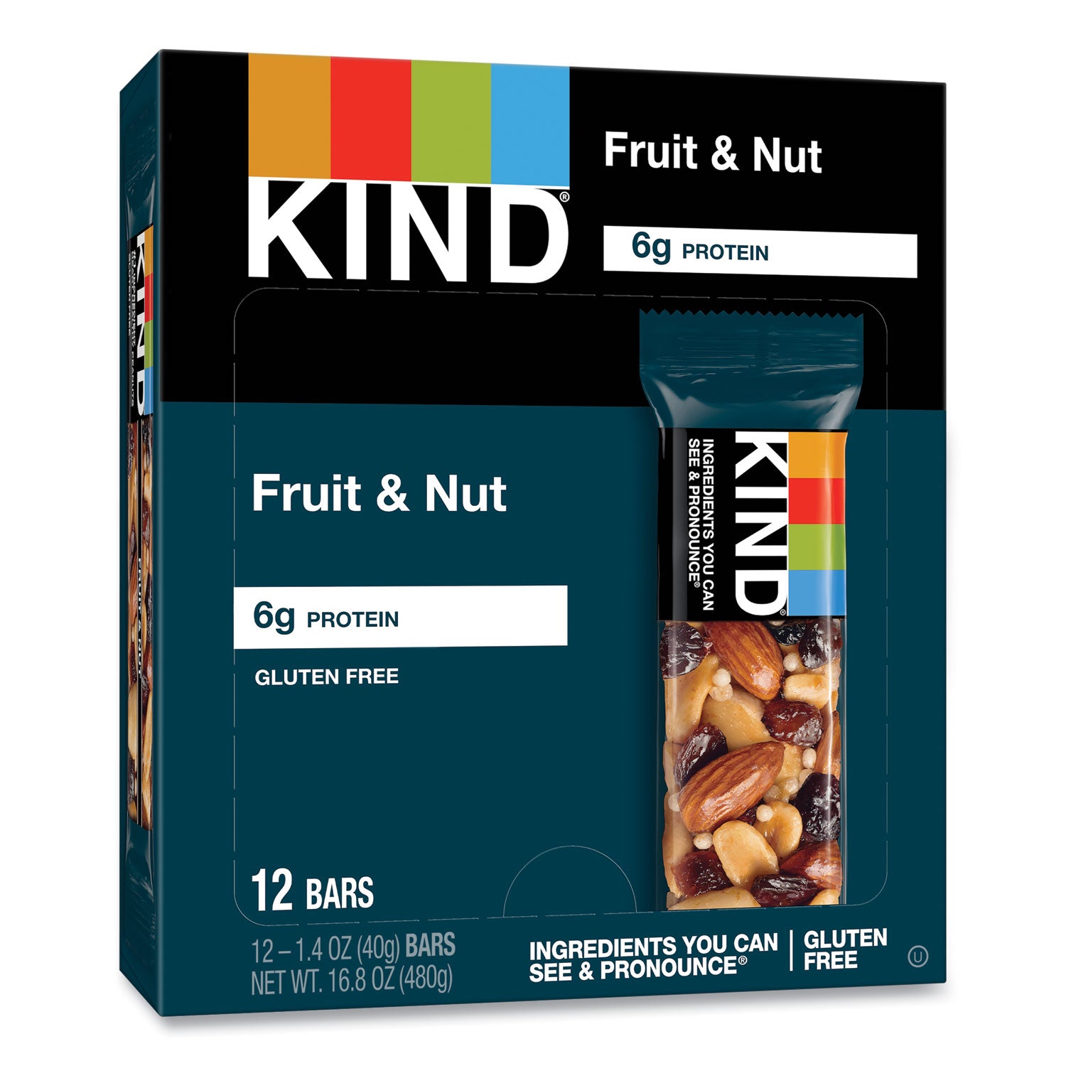 KIND Fruit and Nut Bars, Fruit and Nut Delight, 1.4 oz, 12/Box