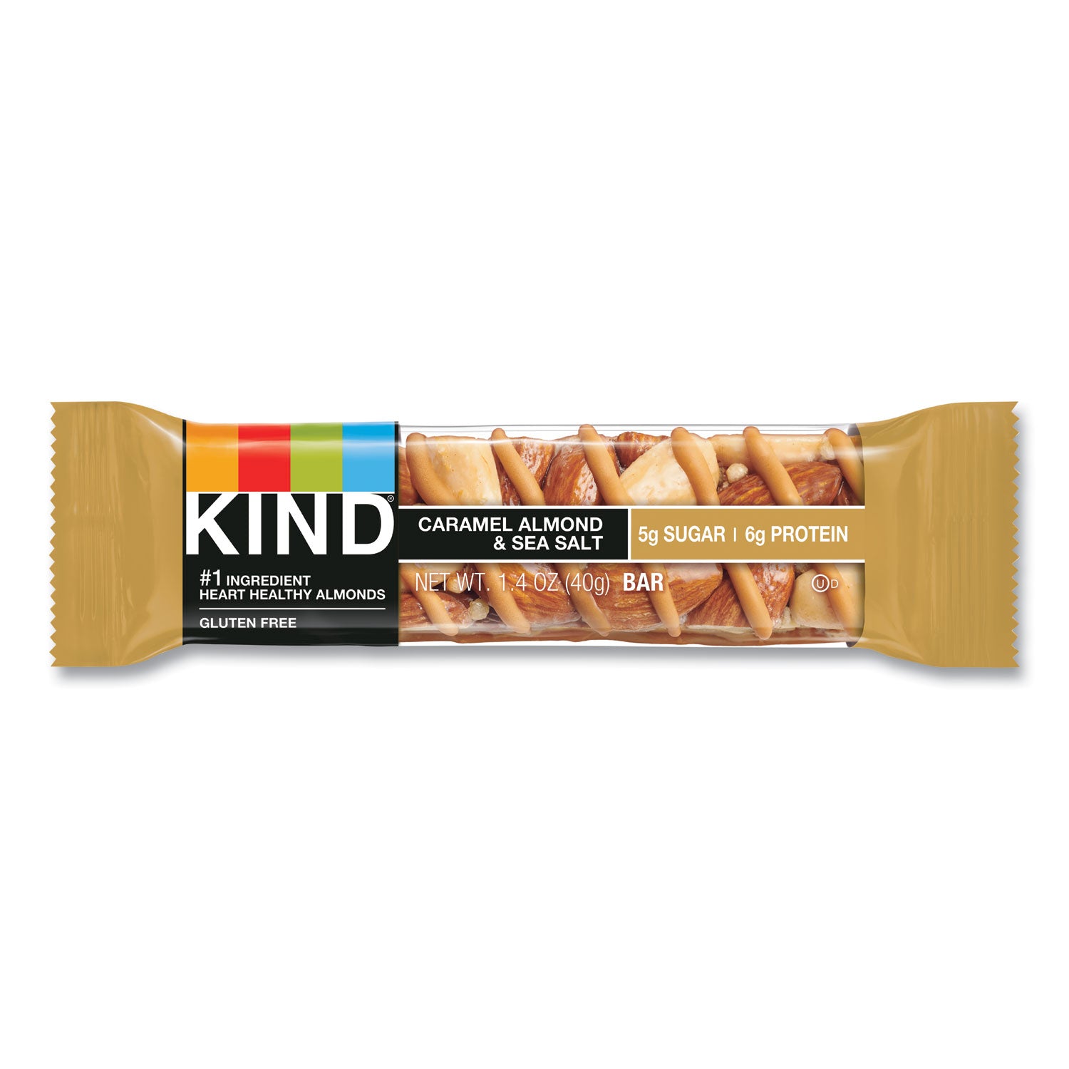 KIND Nuts and Spices Bar, Caramel Almond and Sea Salt, 1.4 oz Bar, 12/Box