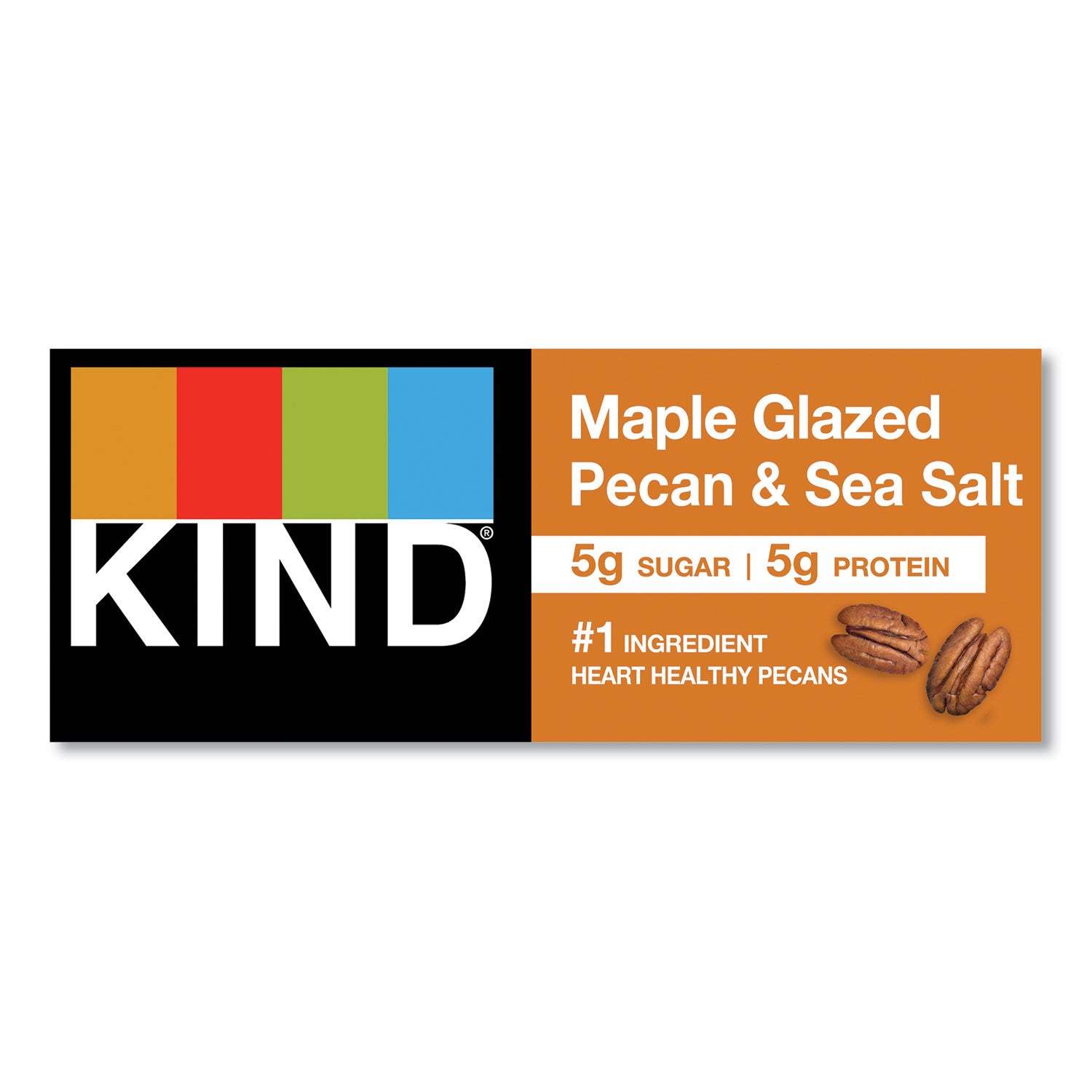 KIND Nuts and Spices Bar, Maple Glazed Pecan and Sea Salt, 1.4 oz Bar, 12/Box