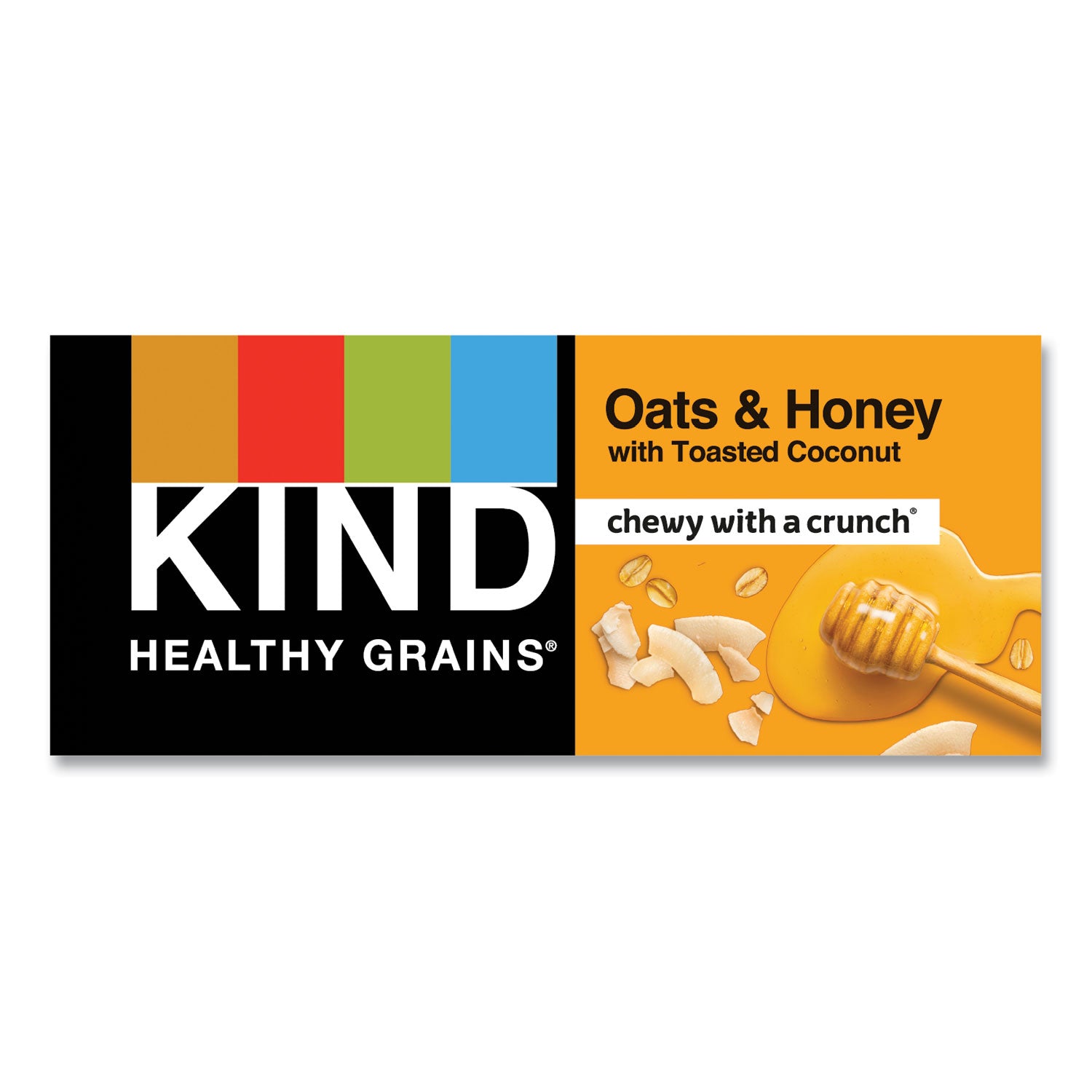 KIND Healthy Grains Bar, Oats and Honey with Toasted Coconut, 1.2 oz, 12/Box