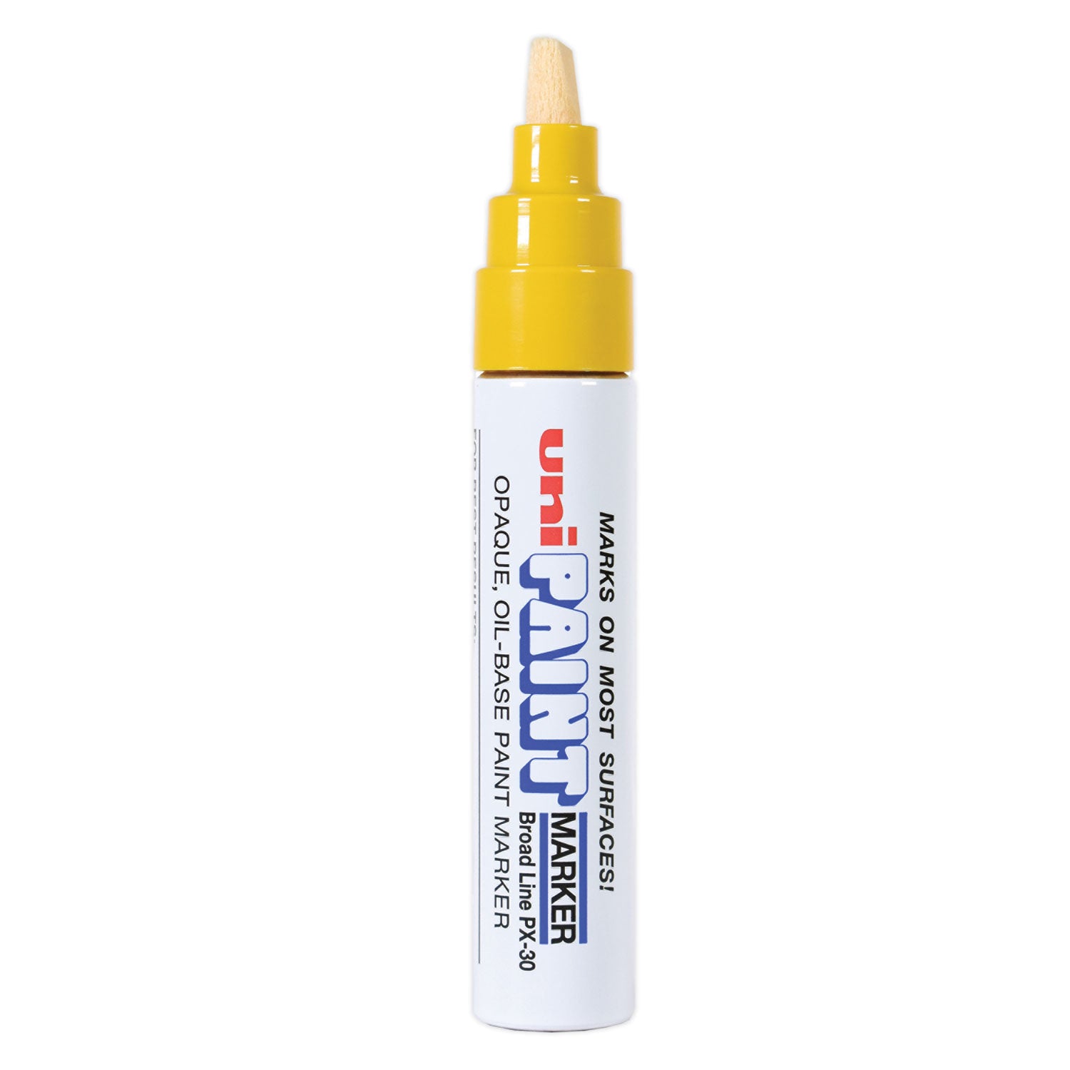 uni®-Paint Permanent Marker, Broad Chisel Tip, Yellow