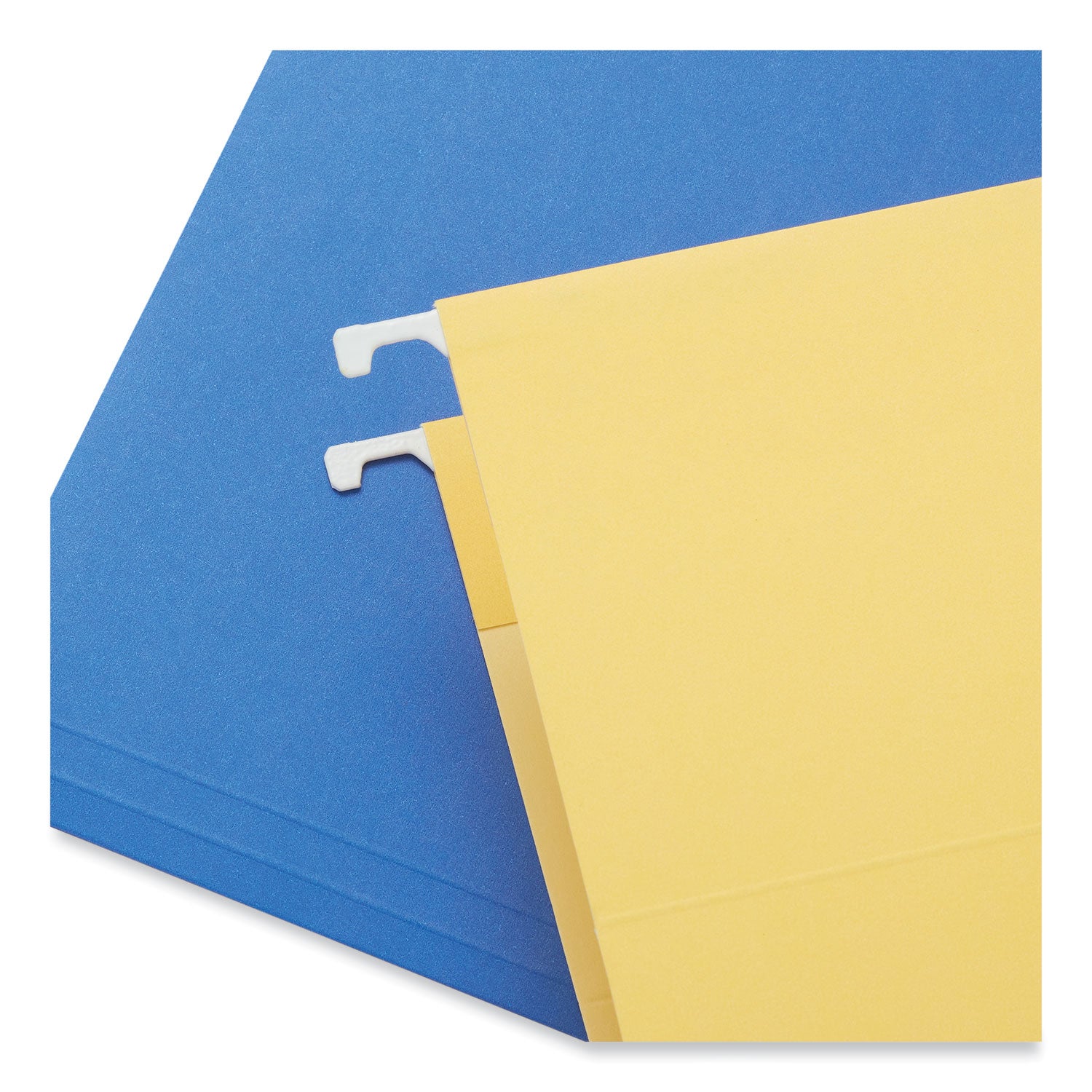 Universal® Deluxe Reinforced Recycled Hanging File Folders, Letter Size, 1/5-Cut Tabs, Assorted, 25/Box