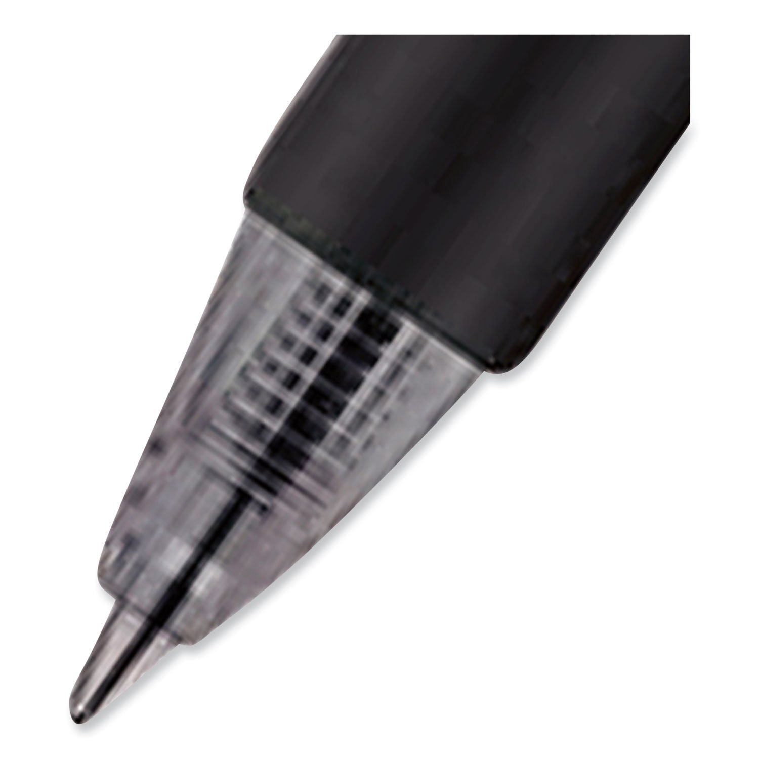 uniball® Signo Gel Pen, Retractable, Medium 0.7 mm, Black Ink, Silver/Black Barrel, Dozen