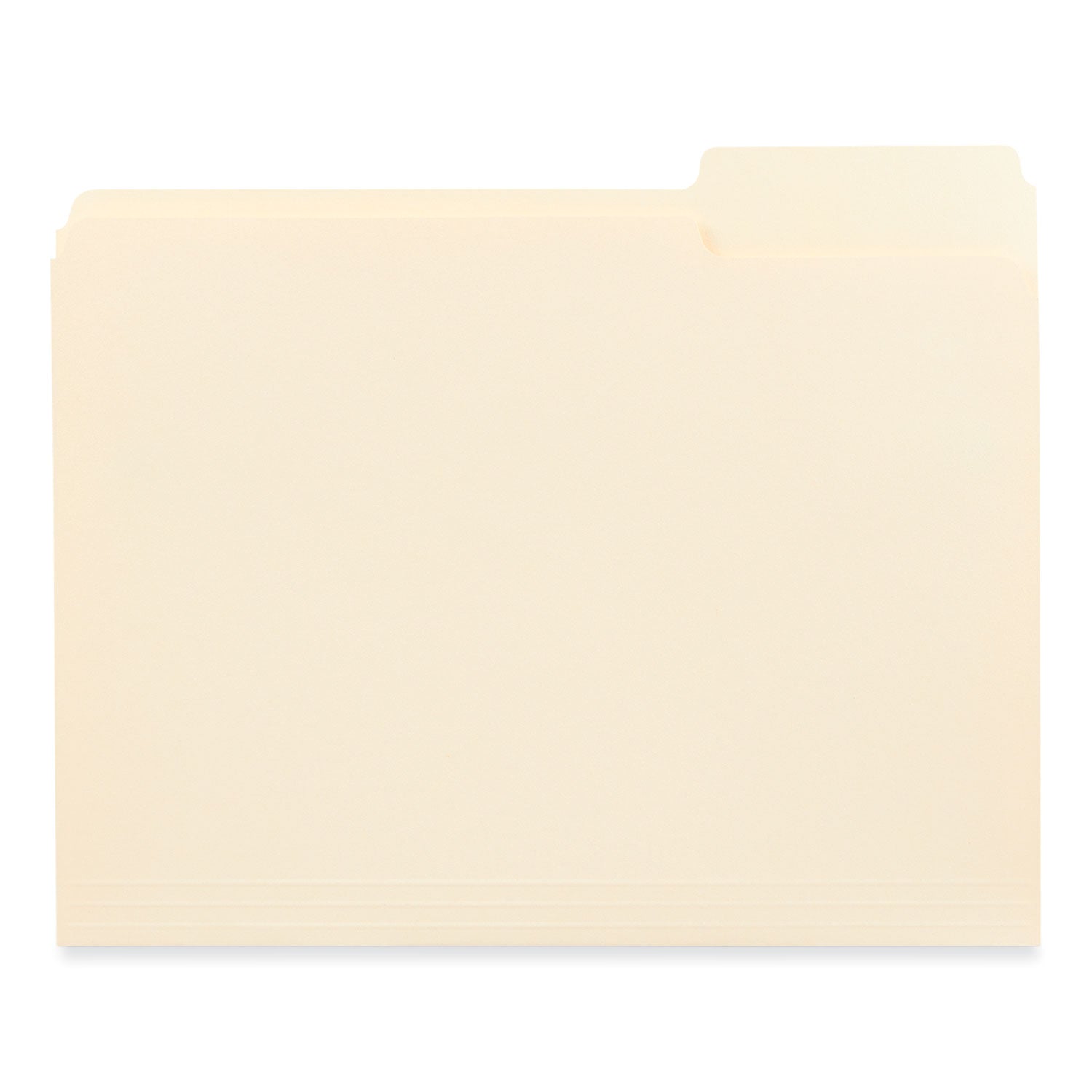 Universal® Top Tab File Folders, 1/3-Cut Tabs: Assorted, Letter Size, 0.75" Expansion, Manila, 250/Box