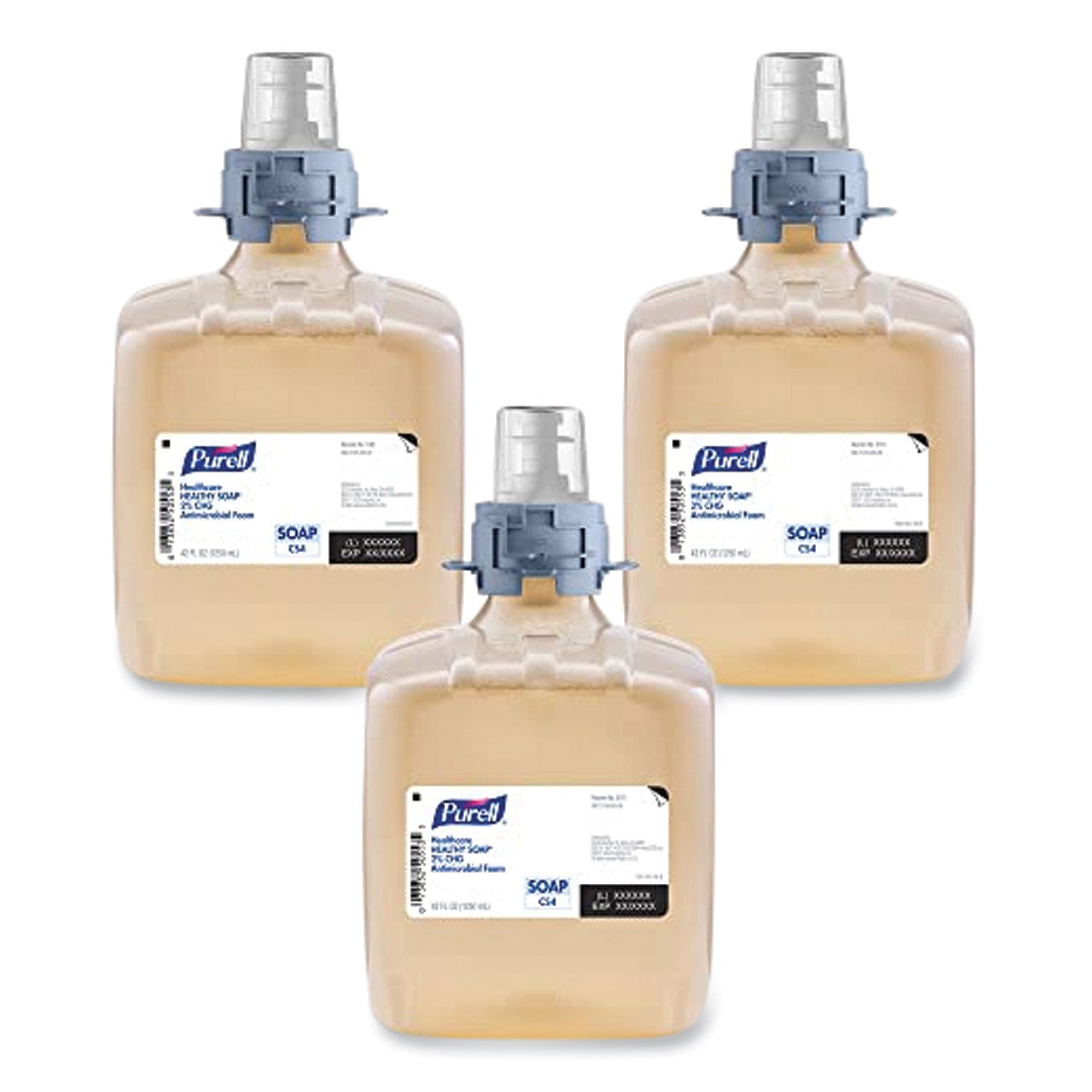 Healthcare HEALTHY SOAP 2% CHG Antimicrobial Foam, for CS4 Dispensers, Fragrance-Free, 1,250 mL, 3/Carton