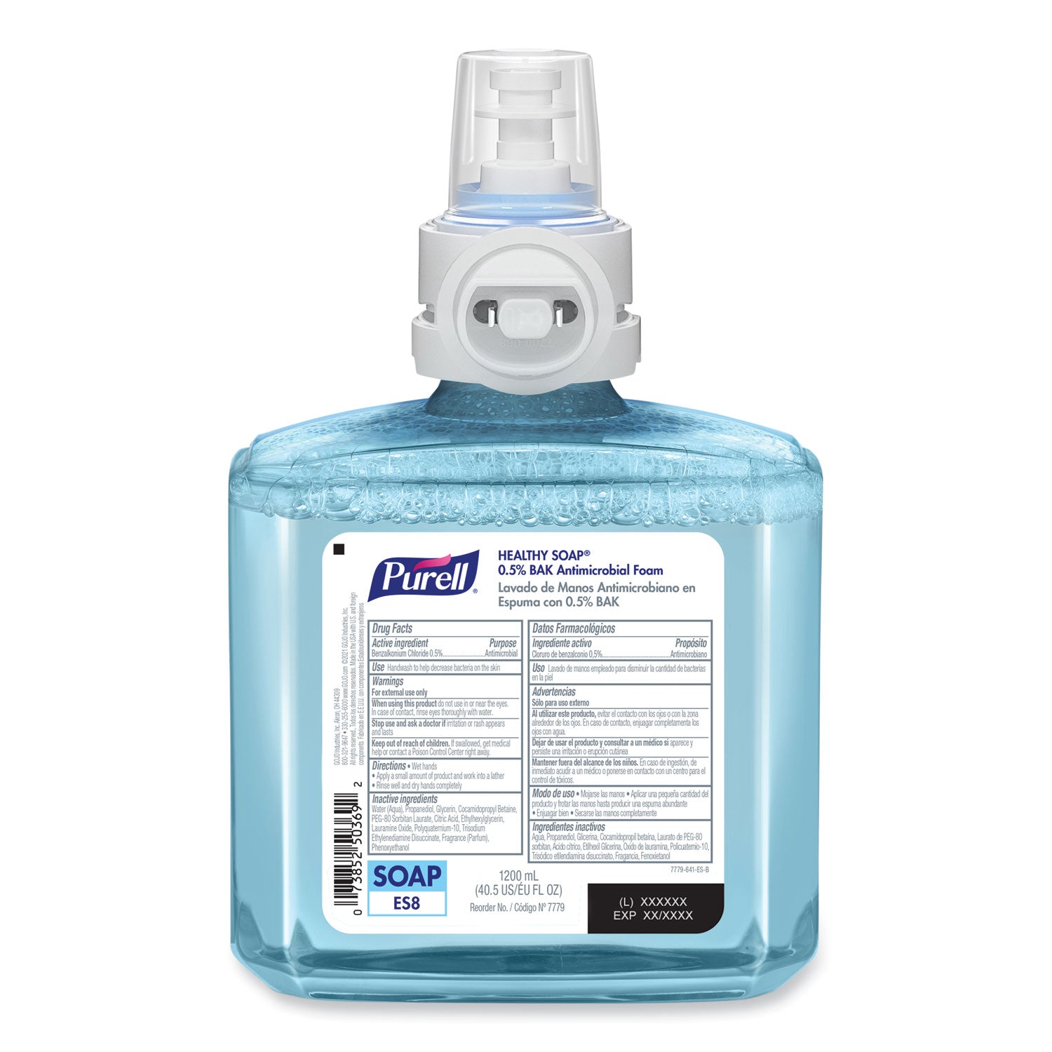 PURELL® HEALTHY SOAP 0.5% BAK Antimicrobial Foam, For ES8 Dispensers, Light Citrus Floral, 1,200 mL, 2/Carton