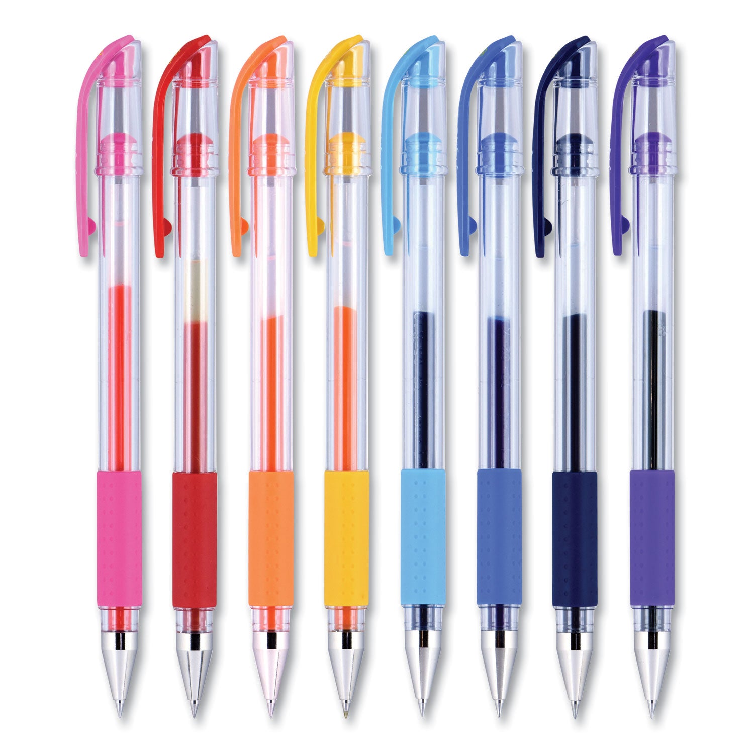 Gel Pen, Stick, Ultra-Fine 0.38 mm, Assorted Ink and Barrel Colors, 8/Pack