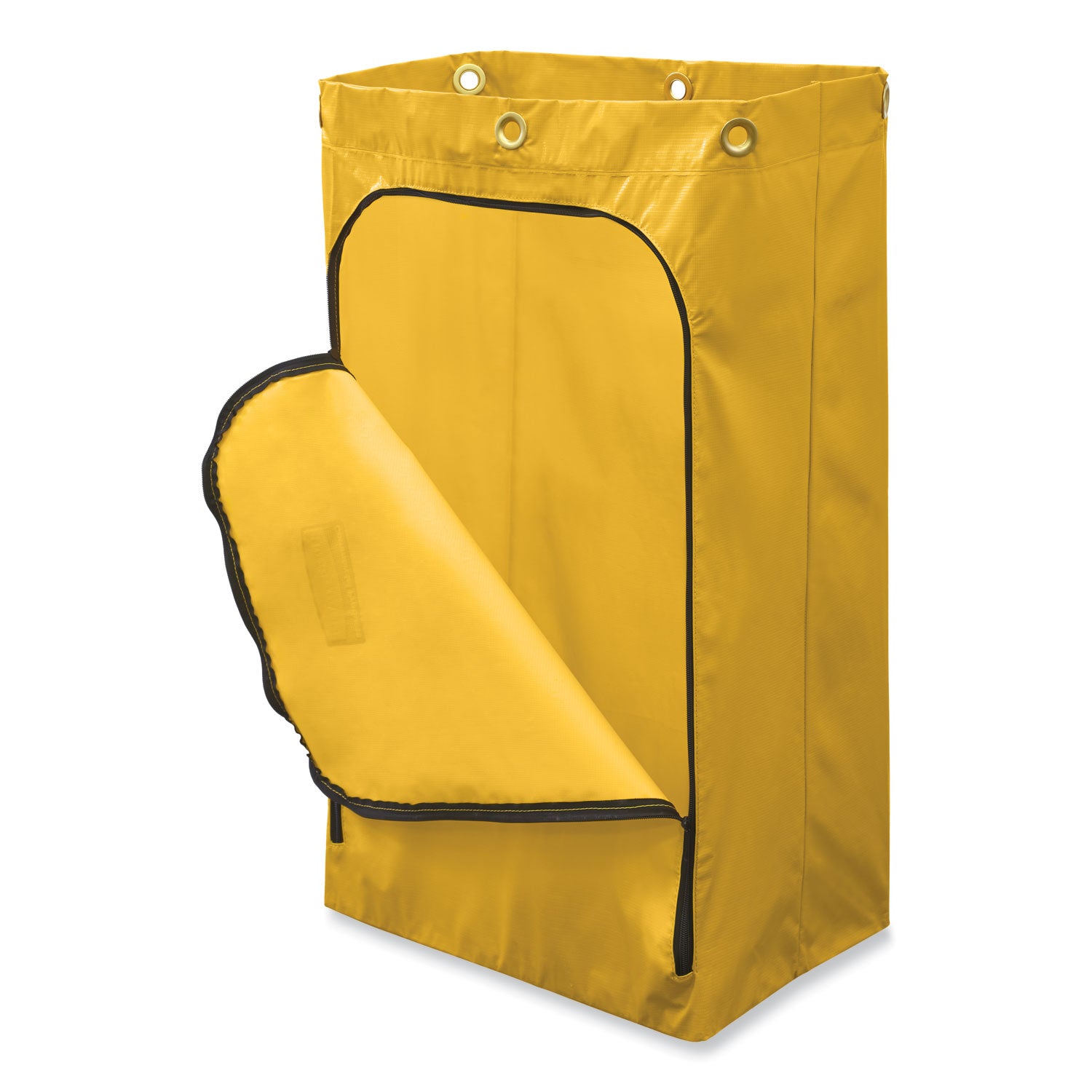 Rubbermaid® Commercial Zippered Vinyl Cleaning Cart Bag for Rubbermaid Commercial 6173-88, 24 gal, 17.25" x 10.5" x 30.5", Yellow