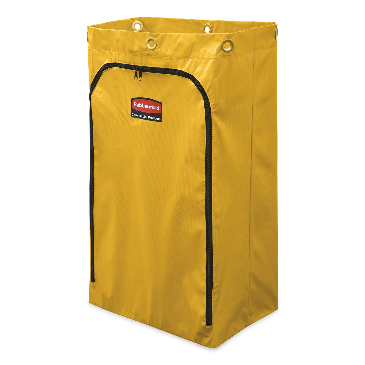 Rubbermaid® Commercial Zippered Vinyl Cleaning Cart Bag for Rubbermaid Commercial 6173-88, 24 gal, 17.25" x 10.5" x 30.5", Yellow