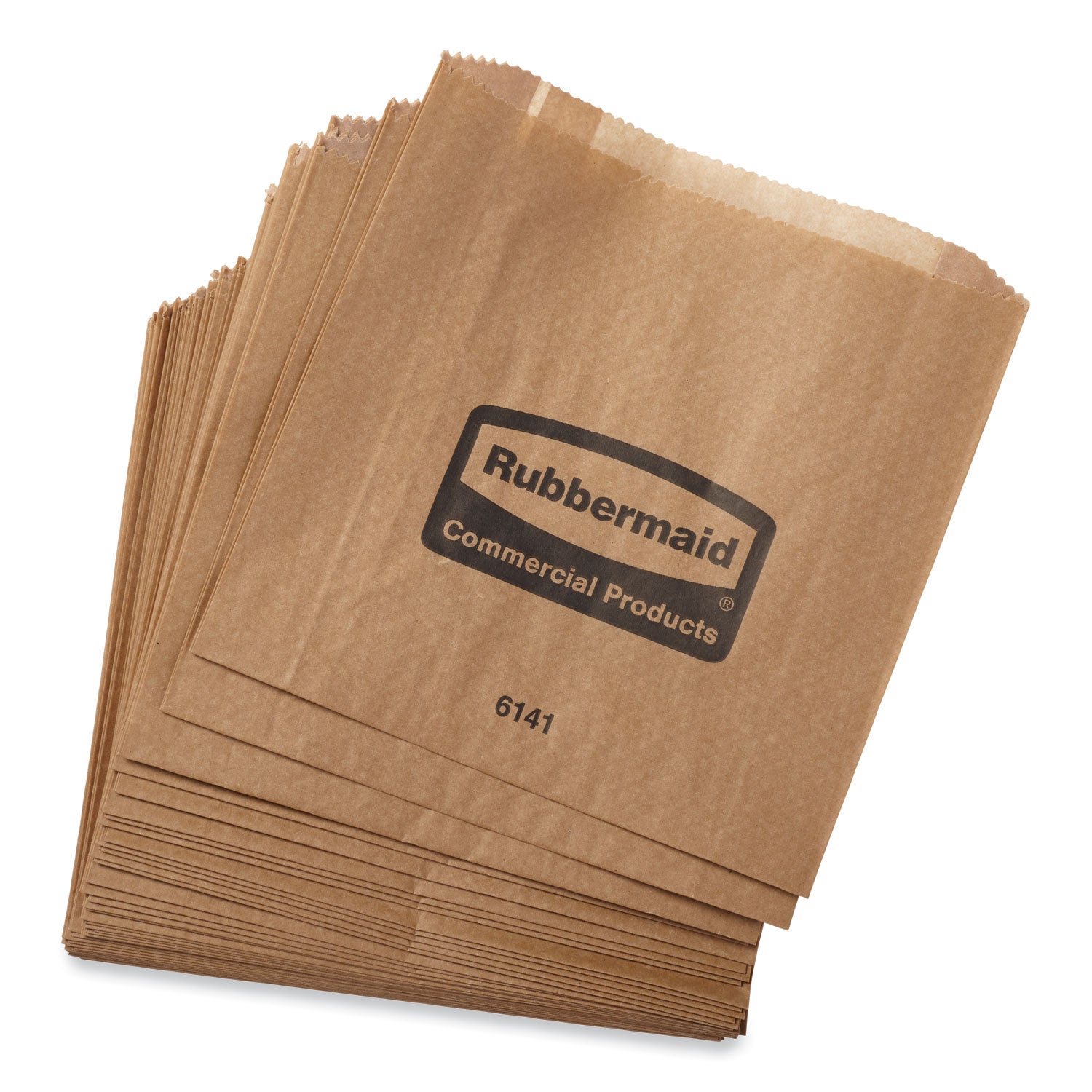 Rubbermaid® Commercial Waxed Napkin Receptacle Liners, 2.75" x 8.75" x 8.5", Brown, 250/Carton